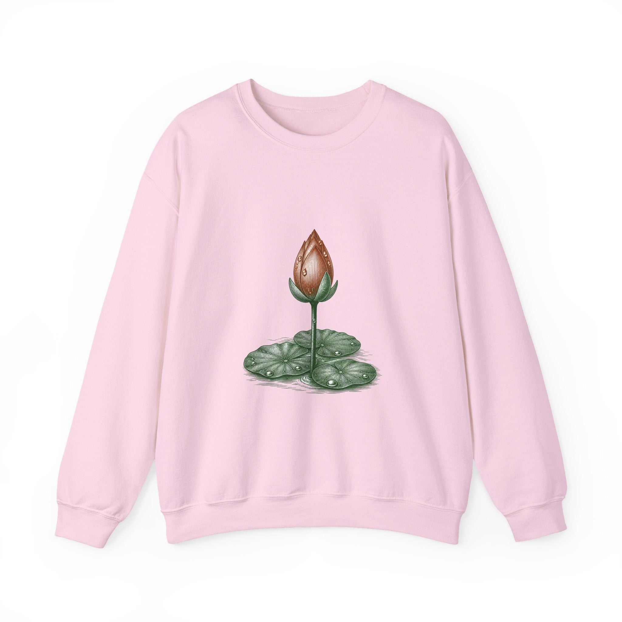 Matching Couple Sweatshirt - Open & Closed Lotus Matching Couple Comfort Colors Crew Vintage Art His Hers Honeymoon Gift - Design B