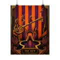 Giant Key Performance Wall Art Poster 24×36 Art Deco Bar Area Decor Maximalist Print