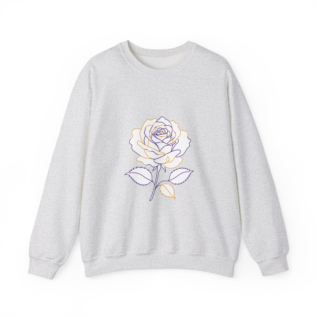 Matching Couple Sweatshirt - Rose & Thorn Matching Couple Premium Fleece Sweatshirt Minimalist Art His Hers Christmas Gift - Design A