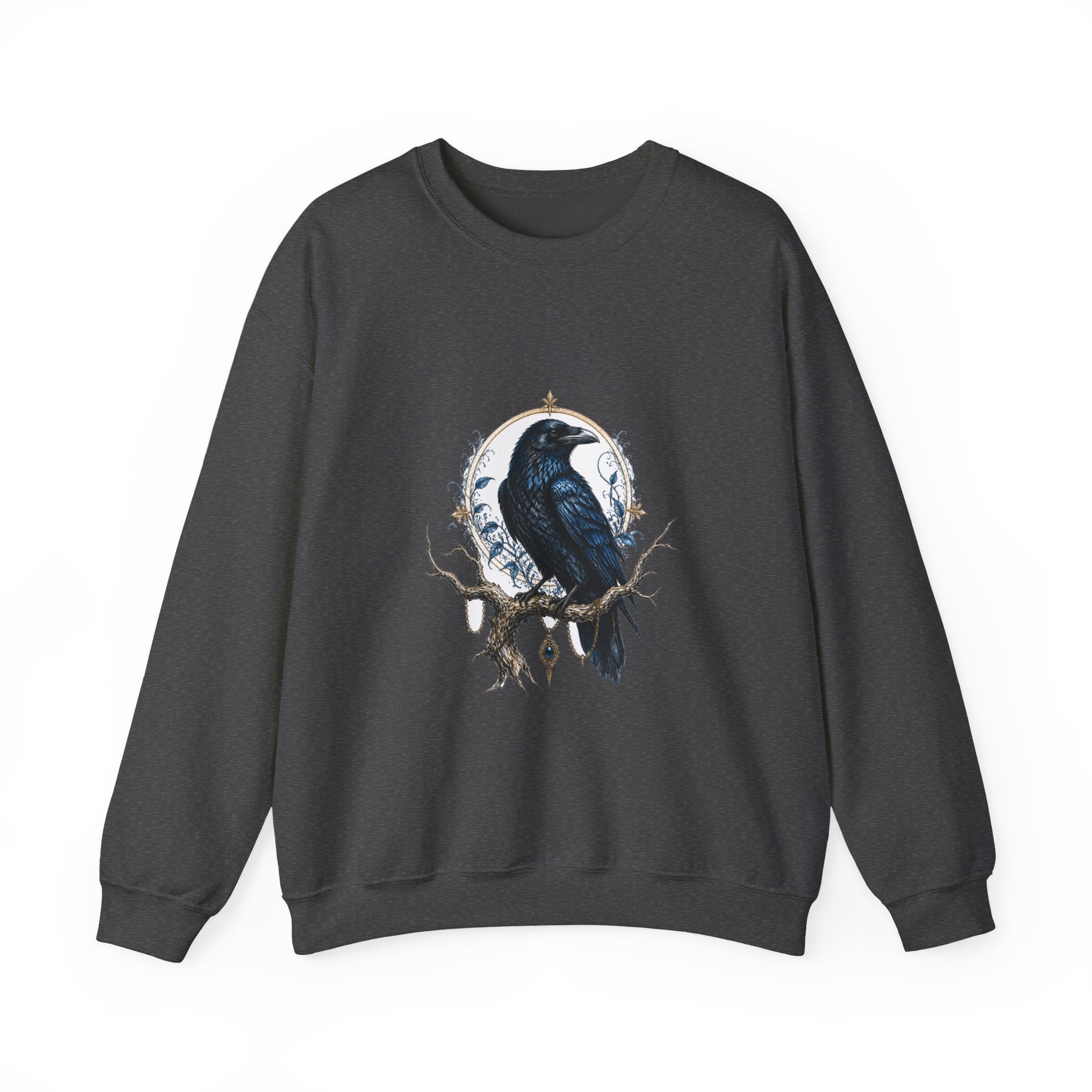 Matching Couple Sweatshirt - Raven & Swan Matching Couple Crewneck Sweatshirt Hand-Drawn Art His Hers Best Friend Gift - Design A