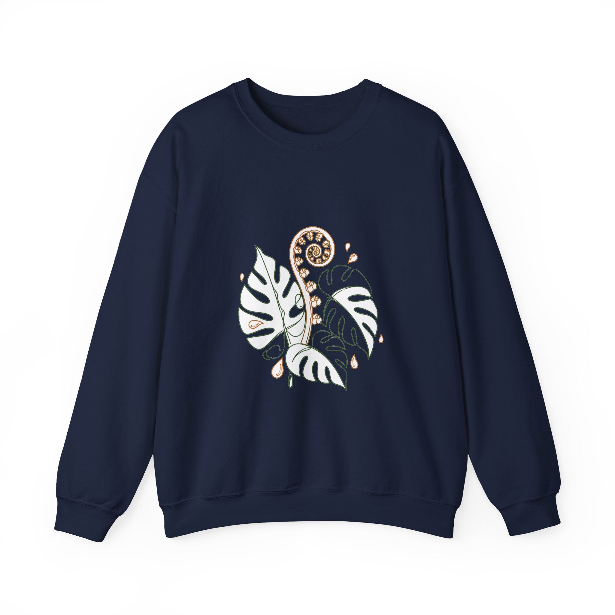 Matching Couple Sweatshirt - Desert & Rainforest Matching Couple Crewneck Sweatshirt Minimalist Art His Hers Valentine Gift - Design B