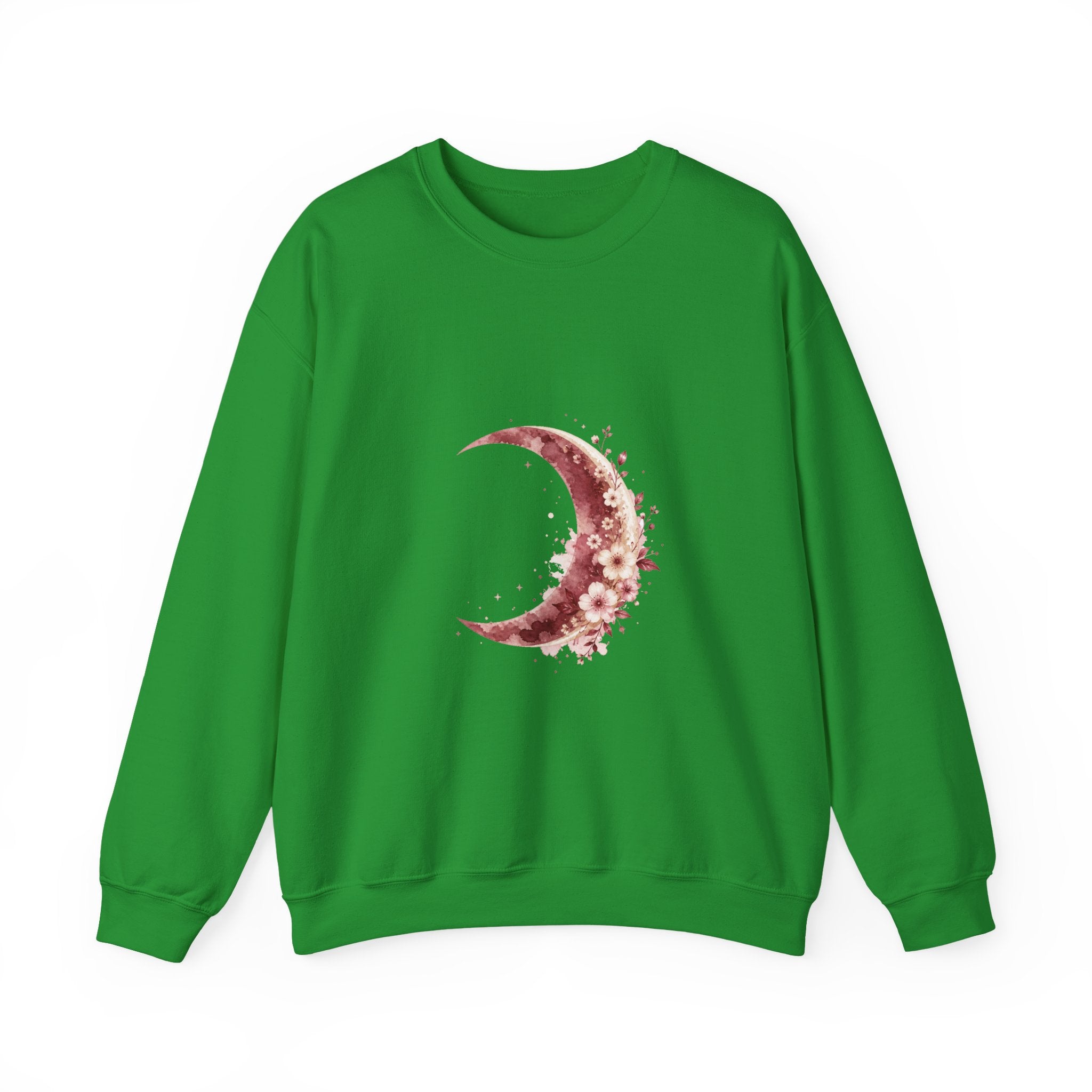 Matching Couple Sweatshirt - Waxing & Waning Moon Matching Couple Premium Fleece Sweatshirt Watercolor Art His Hers Birthday Gift - Design A