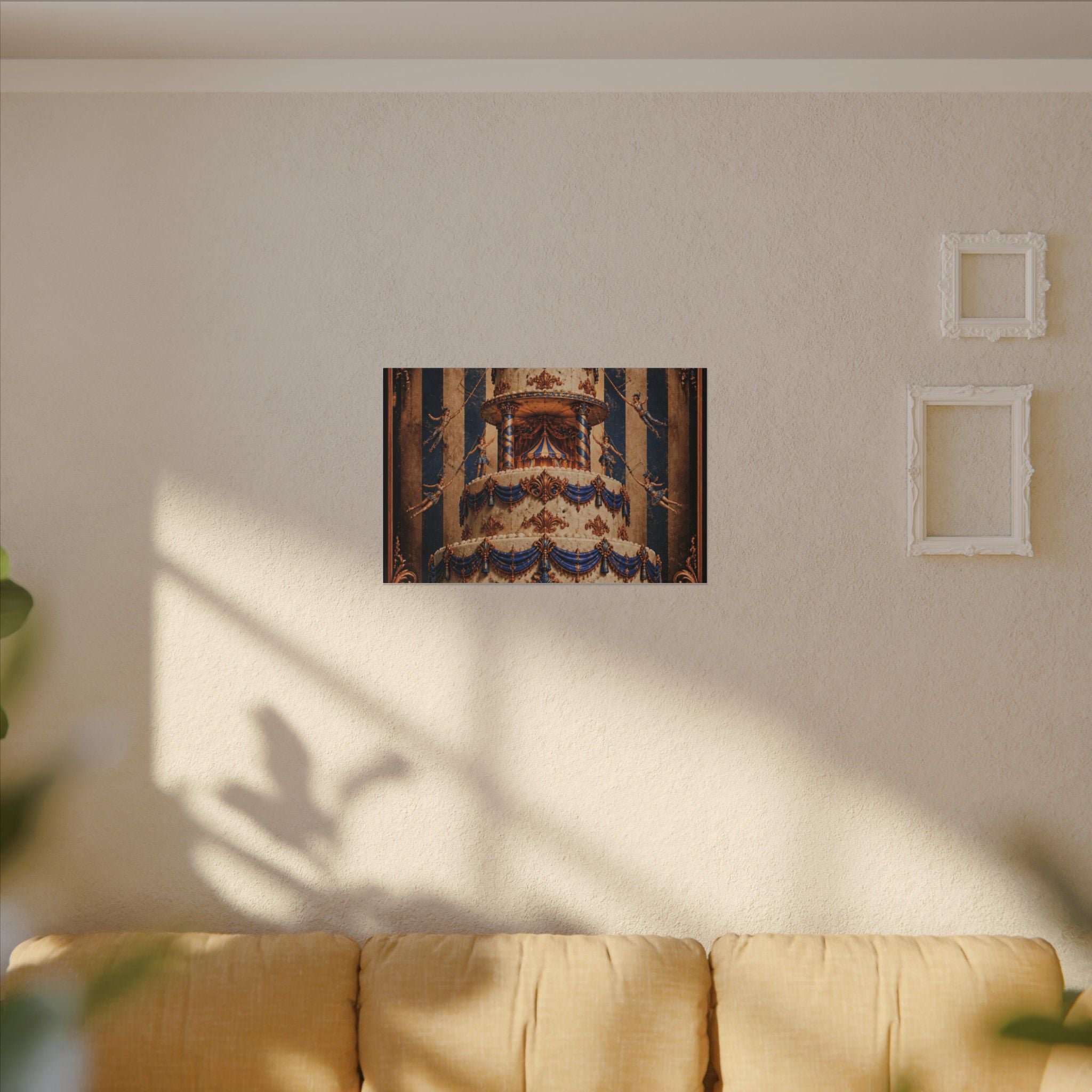 Birthday Cake Trapeze Wall Art Canvas 16×20 Baroque Home Office Decor Maximalist Print
