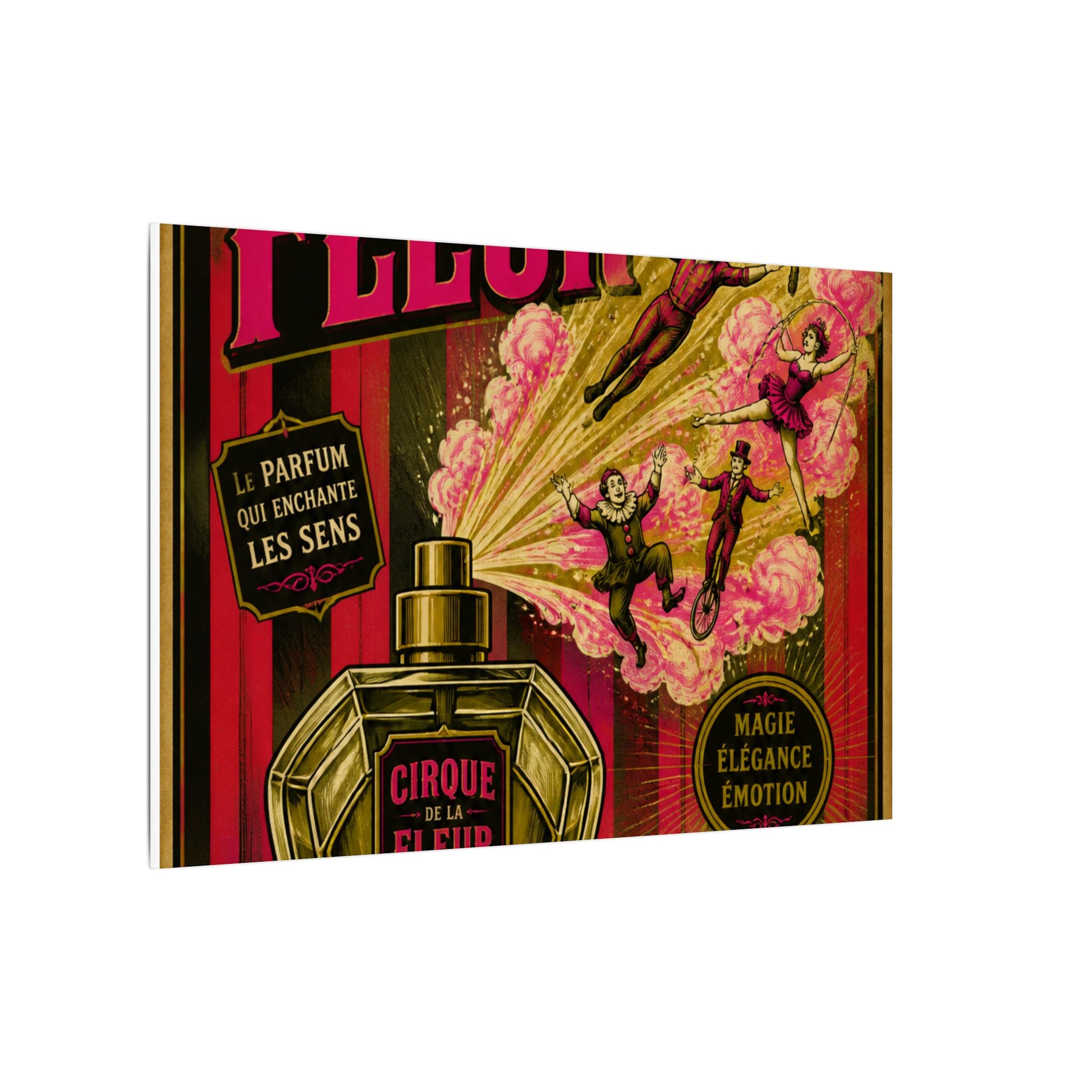 Perfume Bottle Fountain Wall Art Canvas 16×20 Vintage Circus Kitchen Decor Maximalist Print
