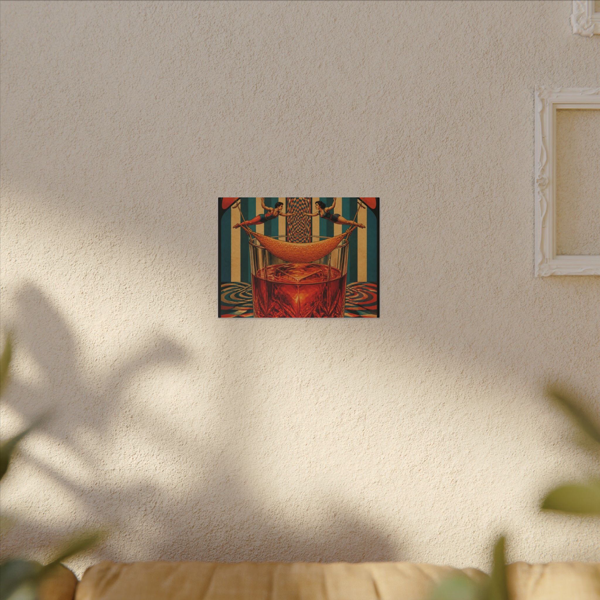 Negroni Trapeze Act Wall Art Canvas 16×20 Psychedelic Cafe Decor Maximalist Print
