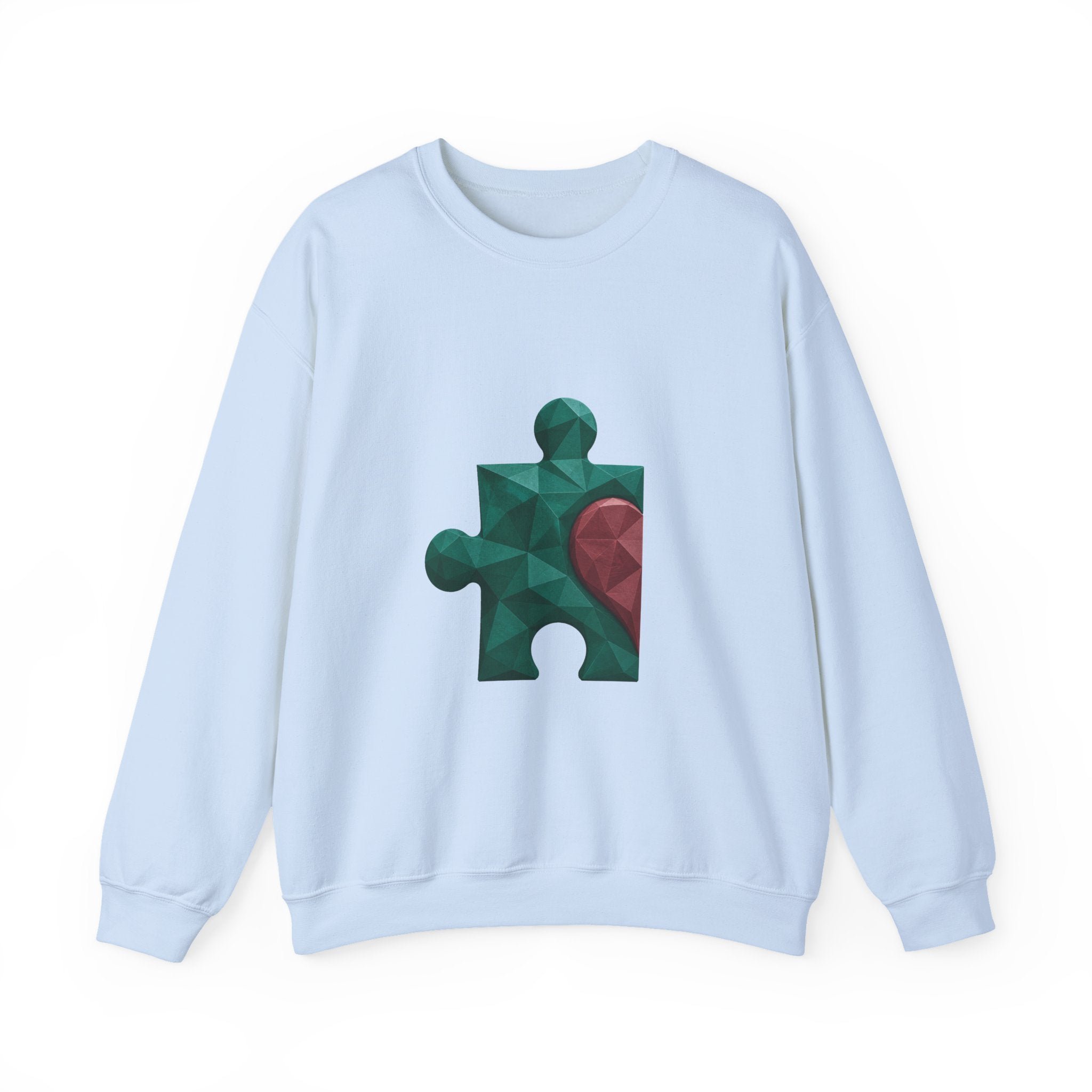 Matching Couple Sweatshirt - Puzzle Pieces Matching Couple Premium Fleece Sweatshirt Geometric Art His Hers Love Gift - Design A