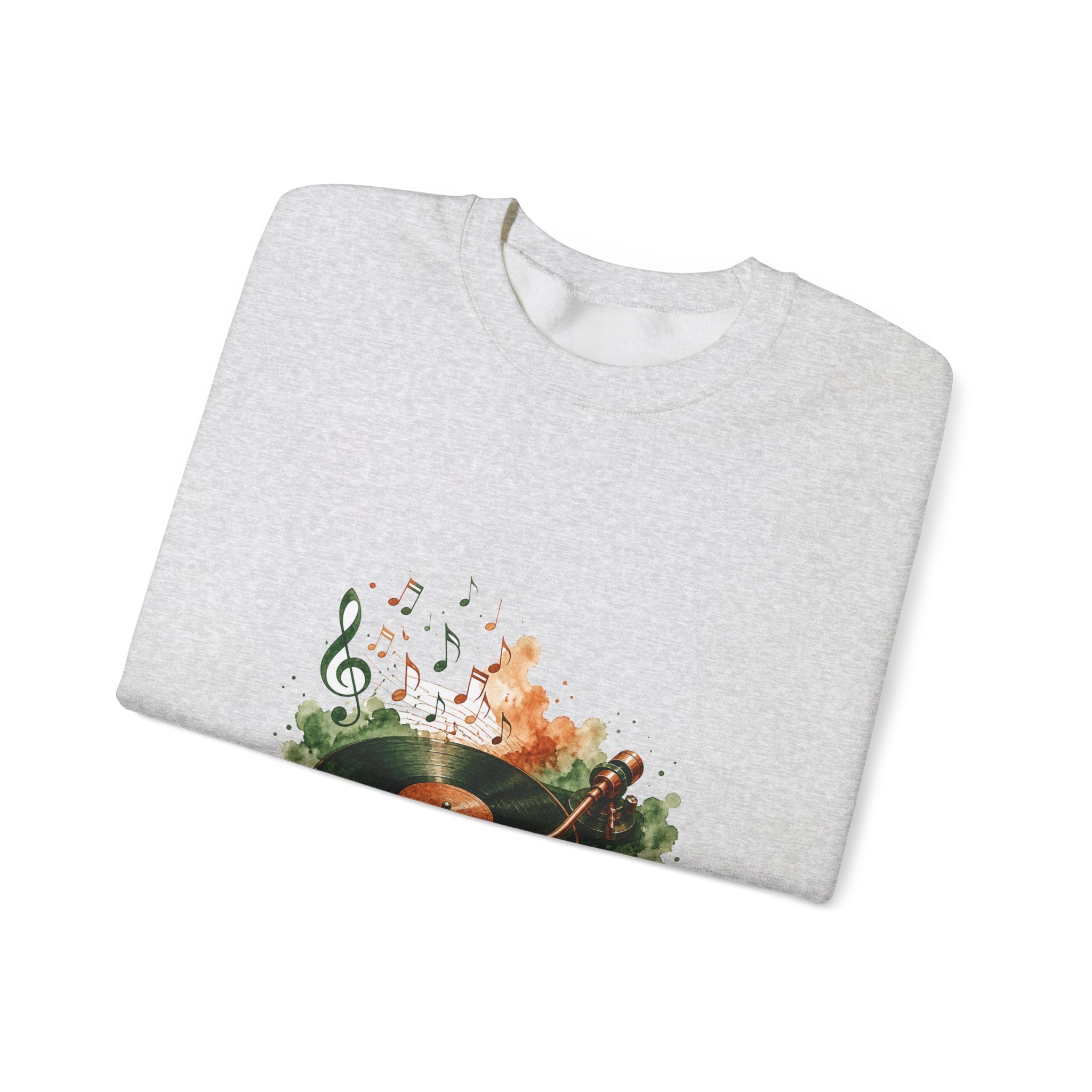 Matching Couple Sweatshirt - Vinyl & Cassette Matching Couple Premium Fleece Sweatshirt Watercolor Art His Hers Birthday Gift - Design A