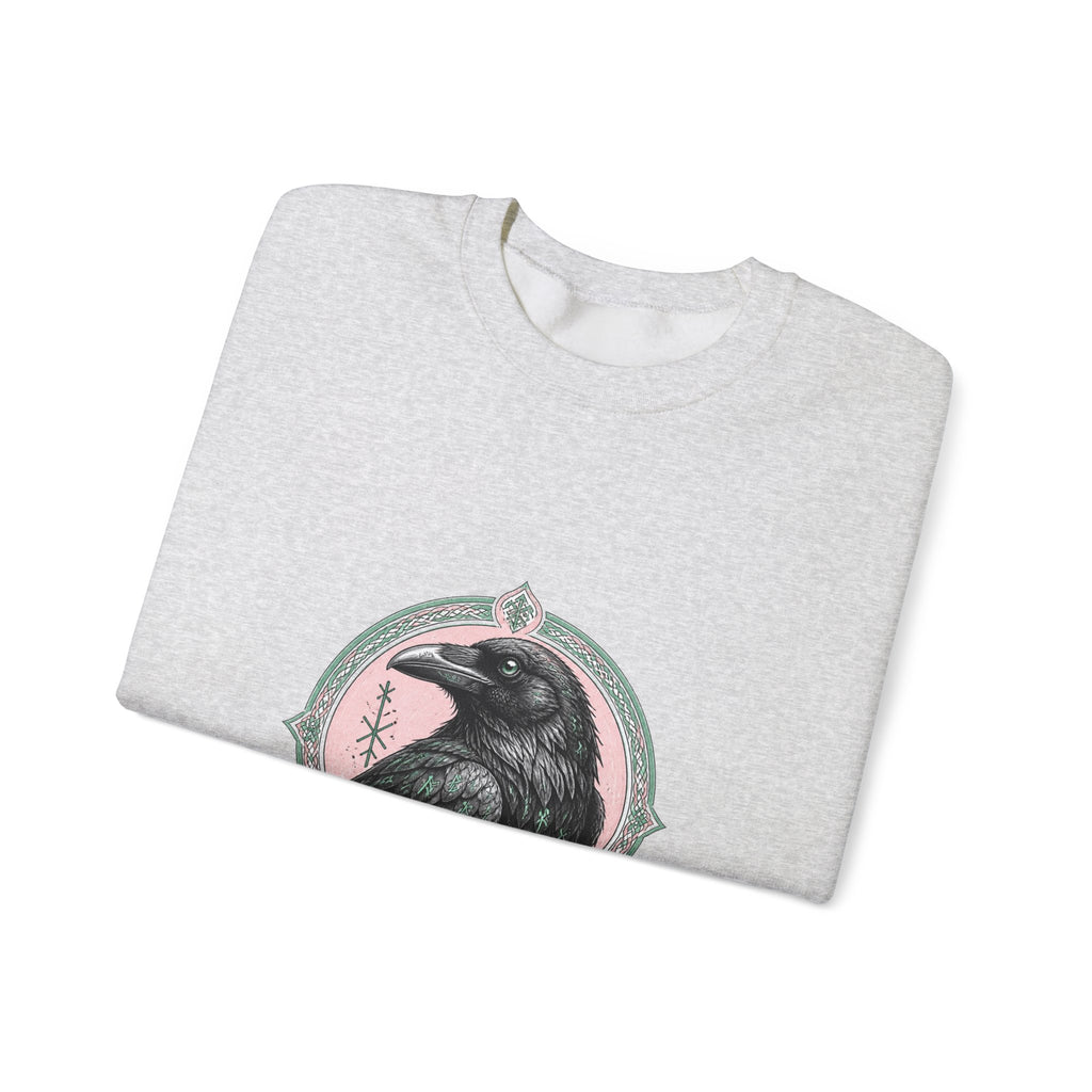 Matching Couple Sweatshirt - Huginn & Muninn Matching Couple Crewneck Sweatshirt Hand-Drawn Art His Hers Best Friend Gift - Design A