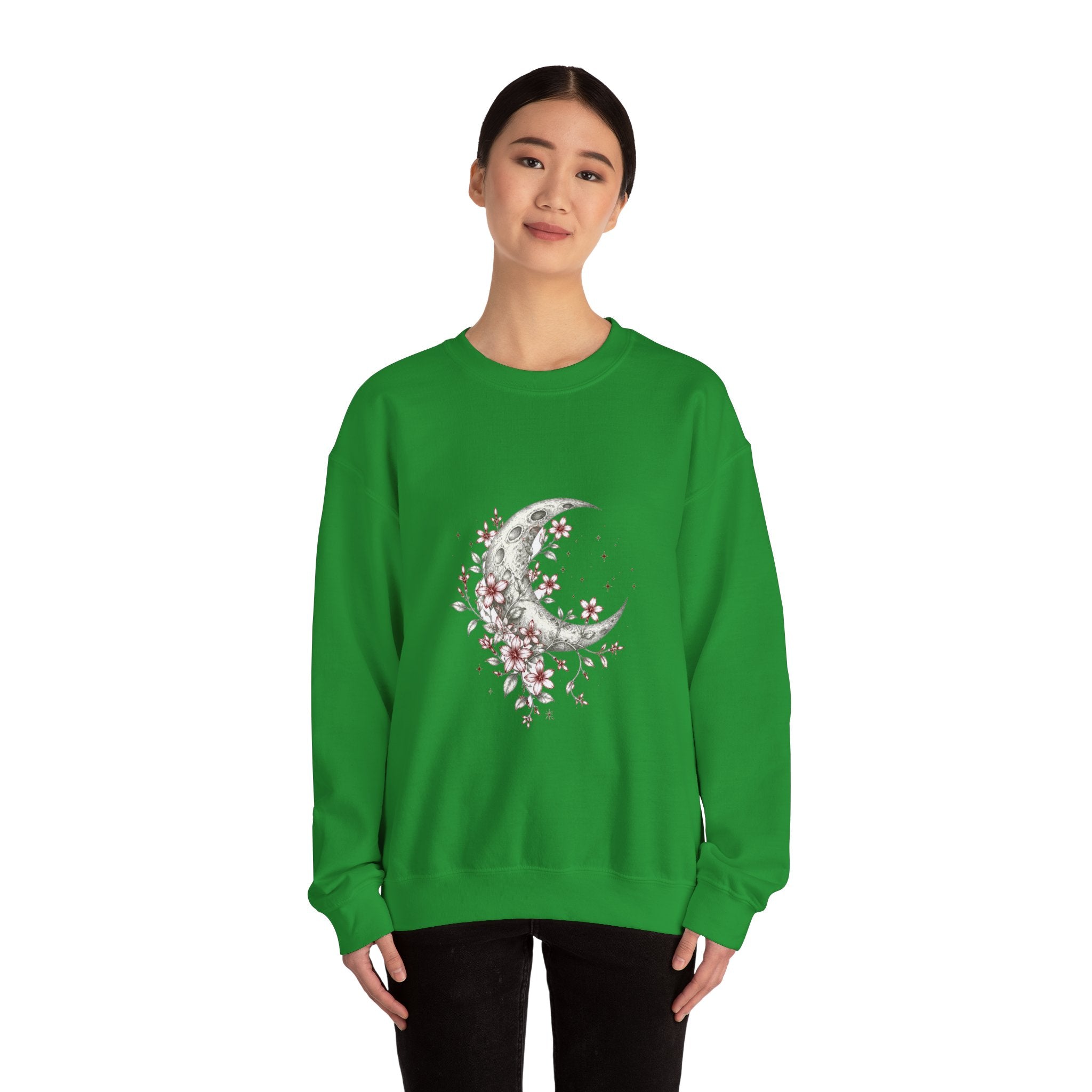 Matching Couple Sweatshirt - Sun & Moon Matching Couple Crewneck Sweatshirt Hand-Drawn Art His Hers Best Friend Gift - Design A