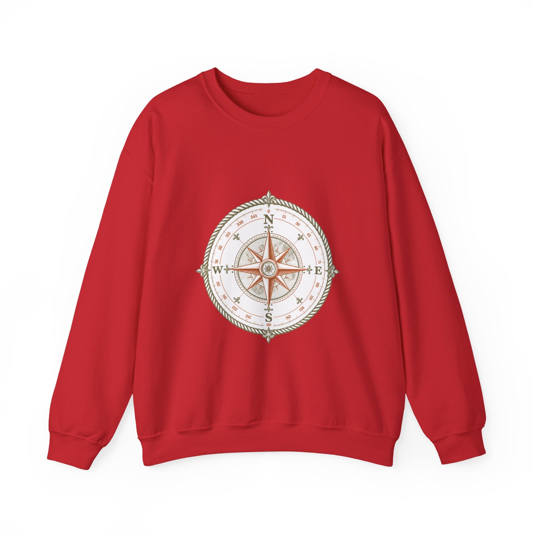 Matching Couple Sweatshirt - Compass North & South Matching Couple Comfort Colors Crew Vintage Art His Hers Honeymoon Gift - Design A