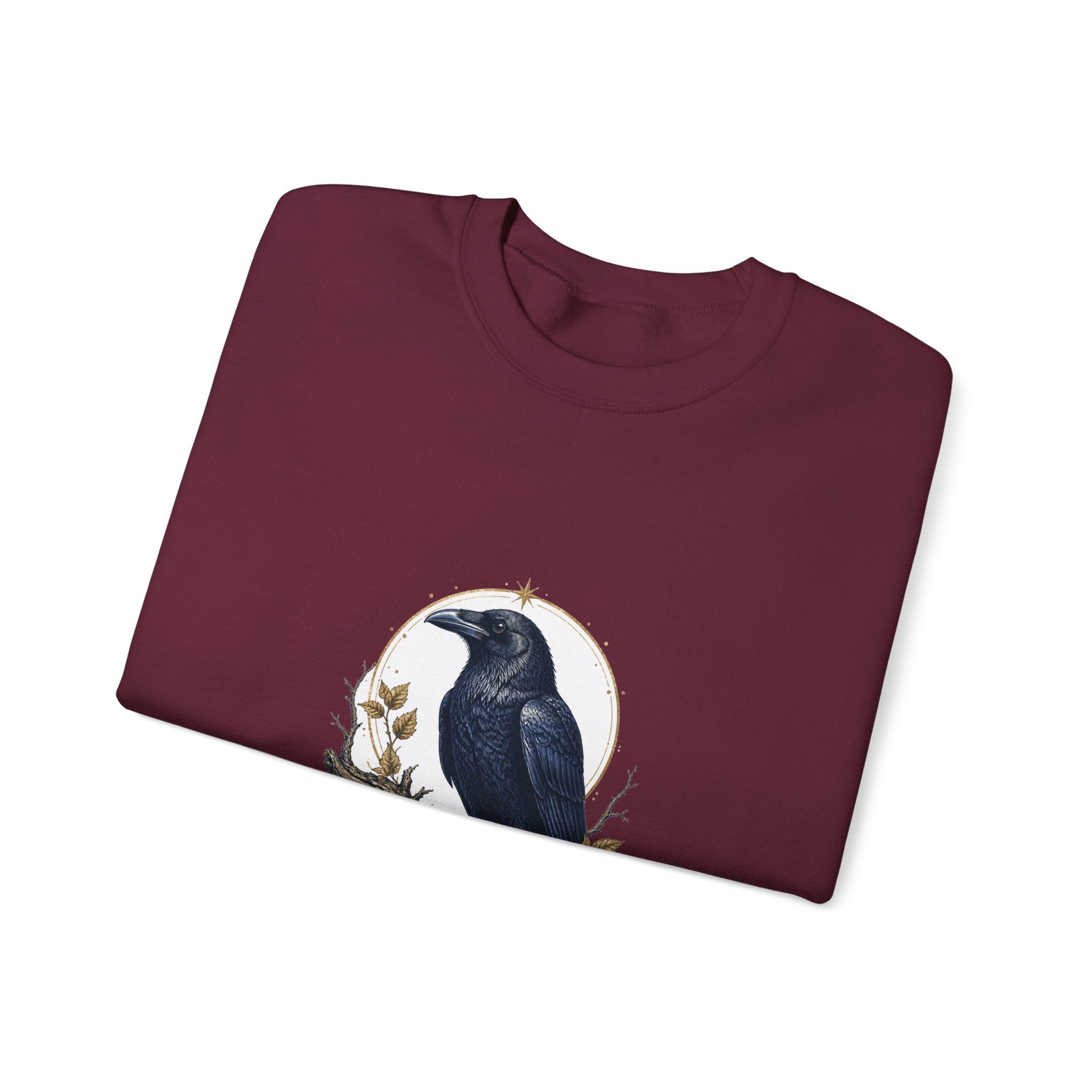 Matching Couple Sweatshirt - Raven & Swan Matching Couple Premium Fleece Sweatshirt Vintage Art His Hers Honeymoon Gift - Design A