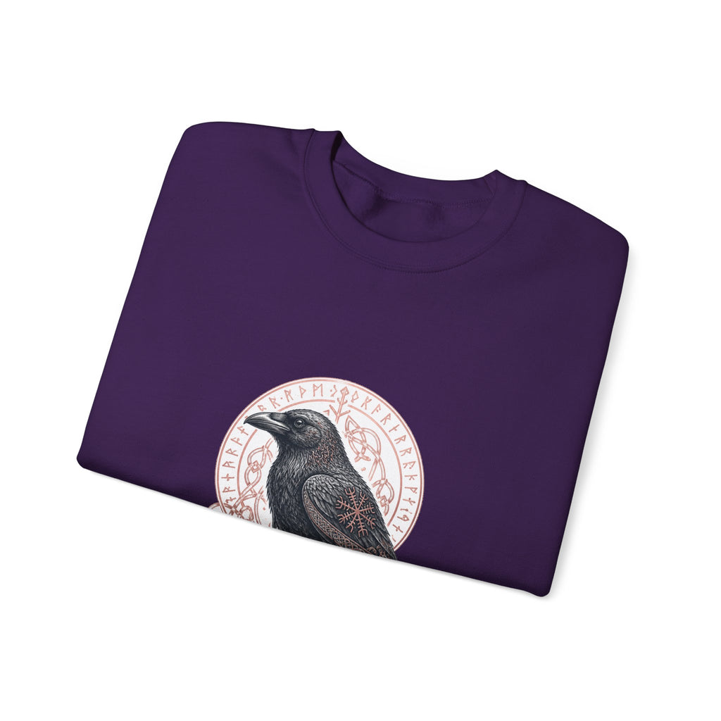 Matching Couple Sweatshirt - Huginn & Muninn Matching Couple Comfort Colors Crew Hand-Drawn Art His Hers Anniversary Gift - Design B