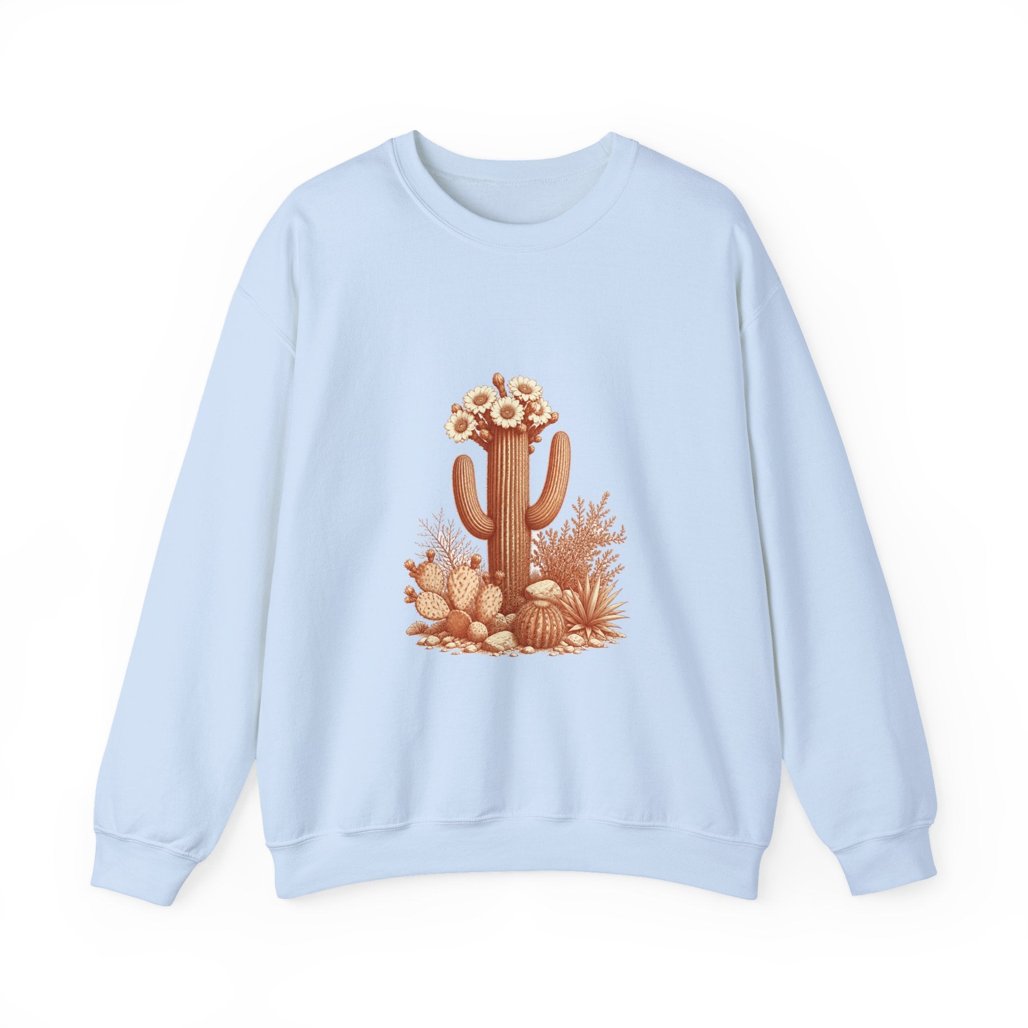 Matching Couple Sweatshirt - Desert & Rainforest Matching Couple Crewneck Sweatshirt Vintage Art His Hers Wedding Gift - Design A