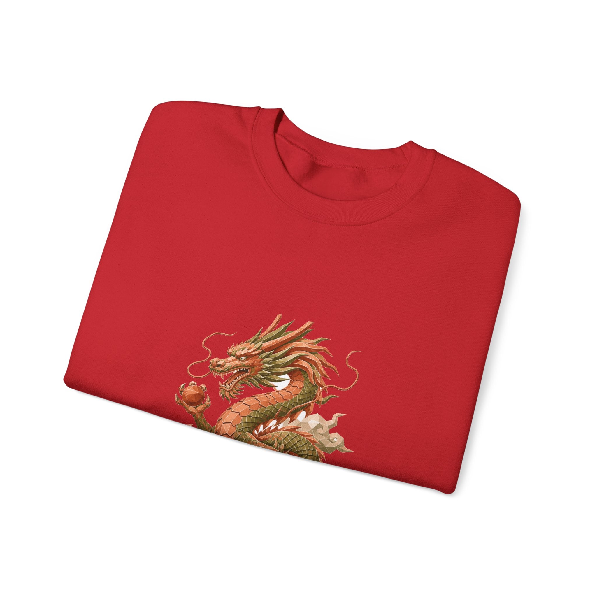 Matching Couple Sweatshirt - Dragon & Phoenix Matching Couple Comfort Colors Crew Geometric Art His Hers Love Gift - Design A