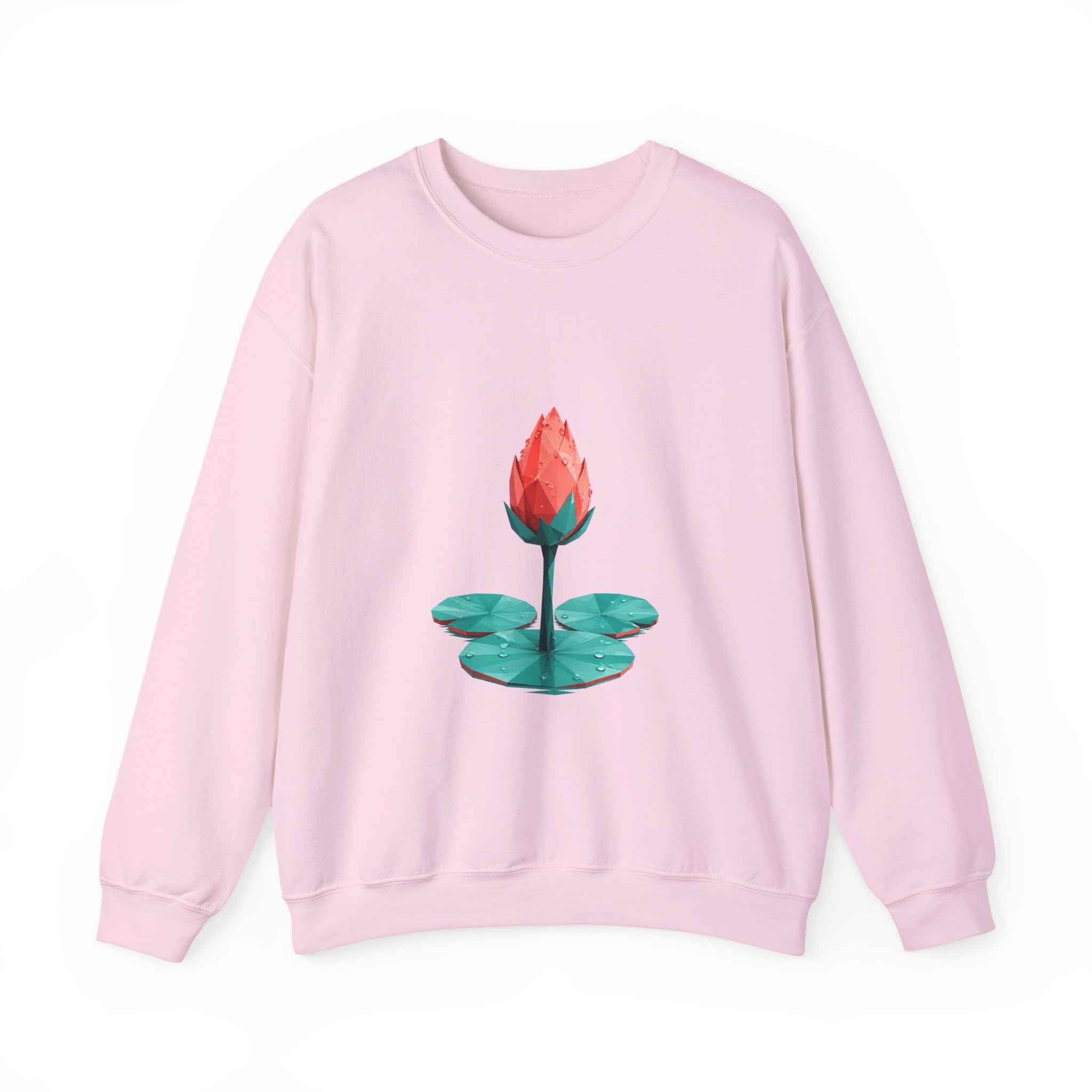 Matching Couple Sweatshirt - Open & Closed Lotus Matching Couple Premium Fleece Sweatshirt Geometric Art His Hers Love Gift - Design B