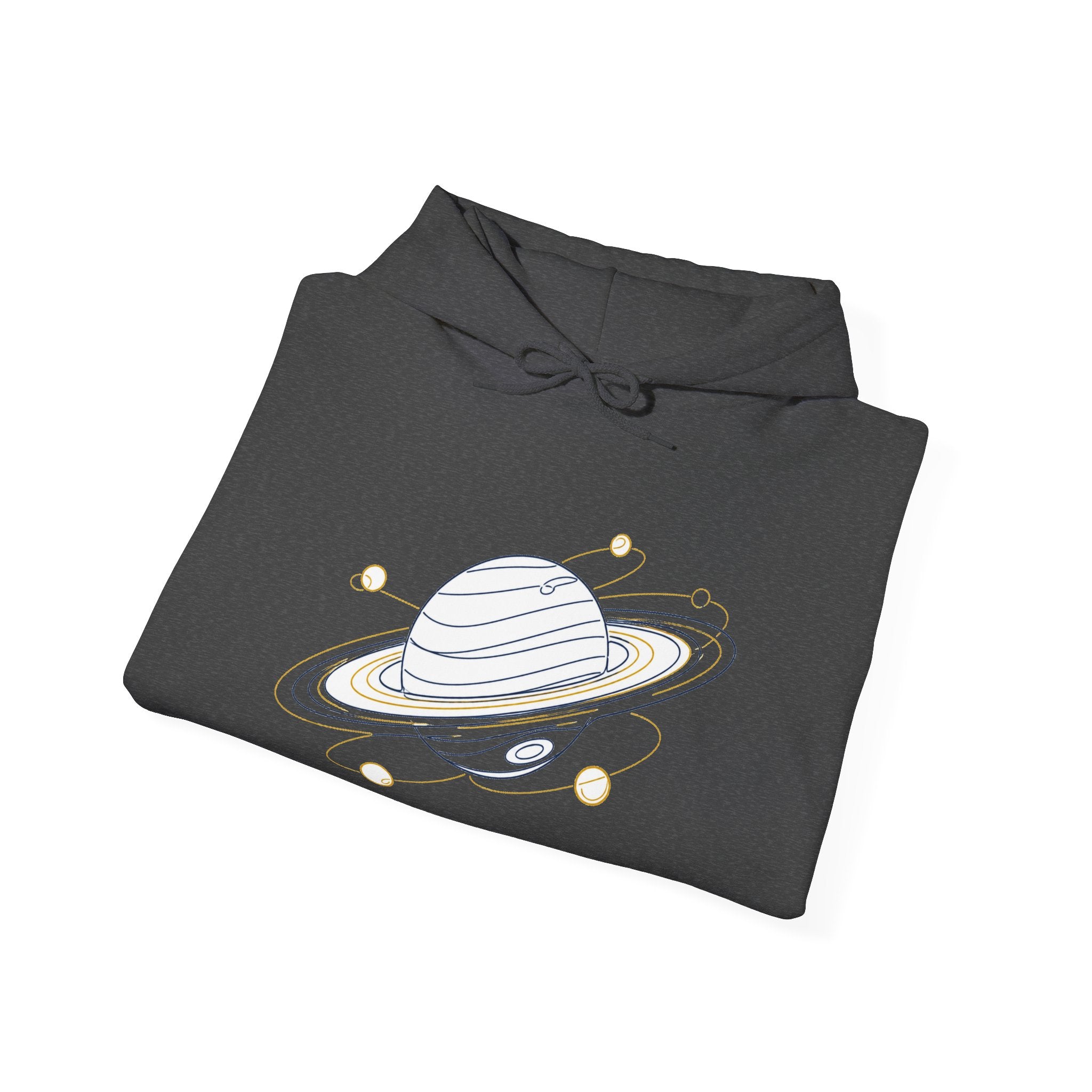 Matching Couple Sweatshirt - Saturn & Jupiter Matching Couple Hooded Sweatshirt Minimalist Art His Hers Valentine Gift - Design A