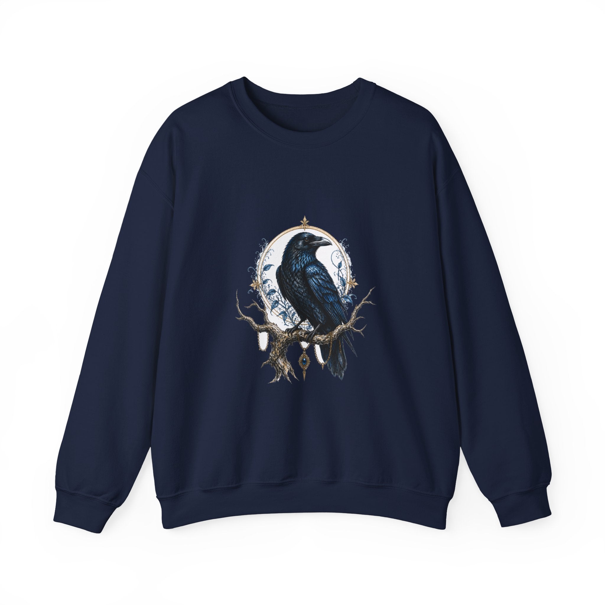 Matching Couple Sweatshirt - Raven & Swan Matching Couple Crewneck Sweatshirt Hand-Drawn Art His Hers Best Friend Gift - Design A