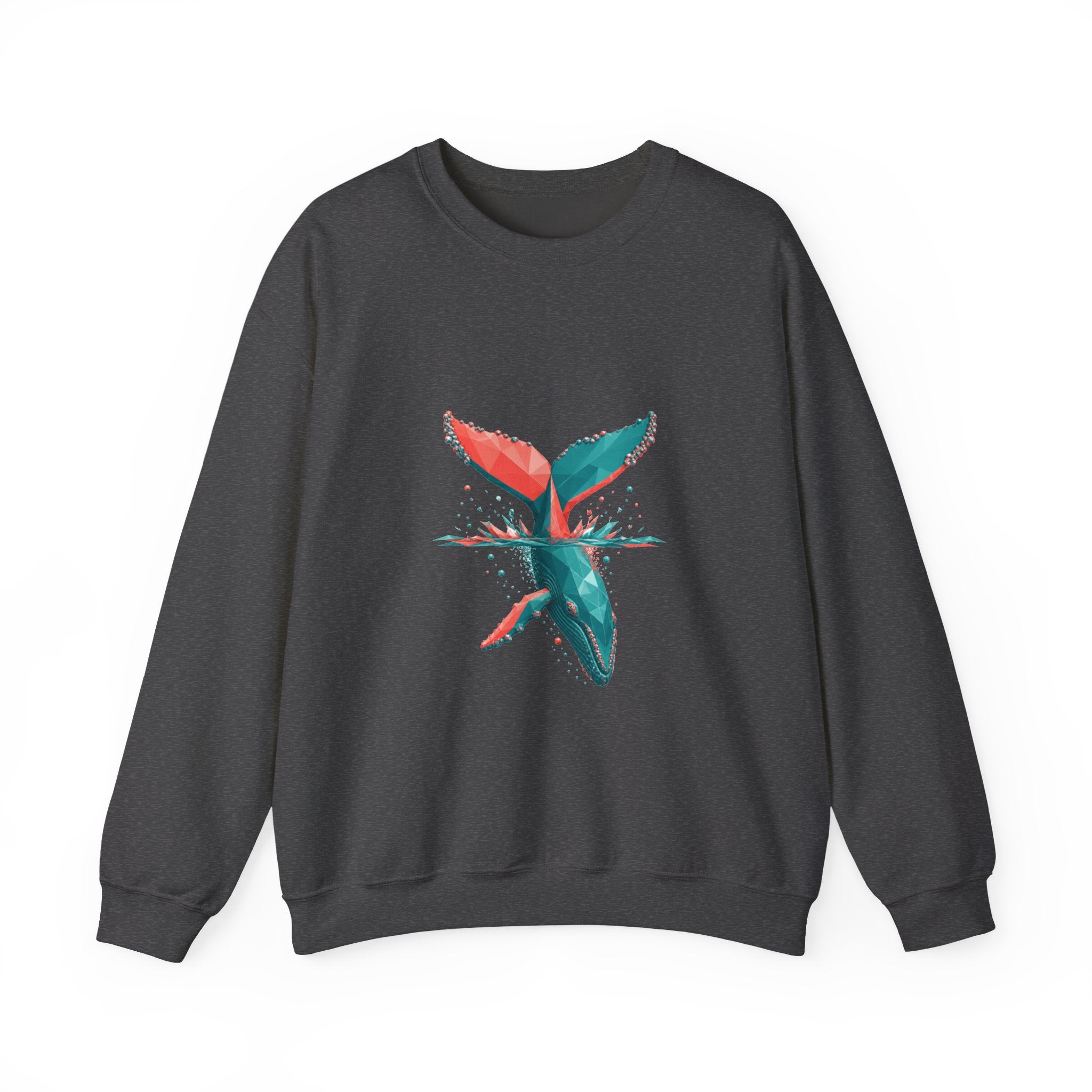 Matching Couple Sweatshirt - Eagle & Whale Matching Couple Comfort Colors Crew Geometric Art His Hers Love Gift - Design B