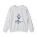 Matching Couple Sweatshirt - Open & Closed Lotus Matching Couple Crewneck Sweatshirt Hand-Drawn Art His Hers Best Friend Gift - Design B