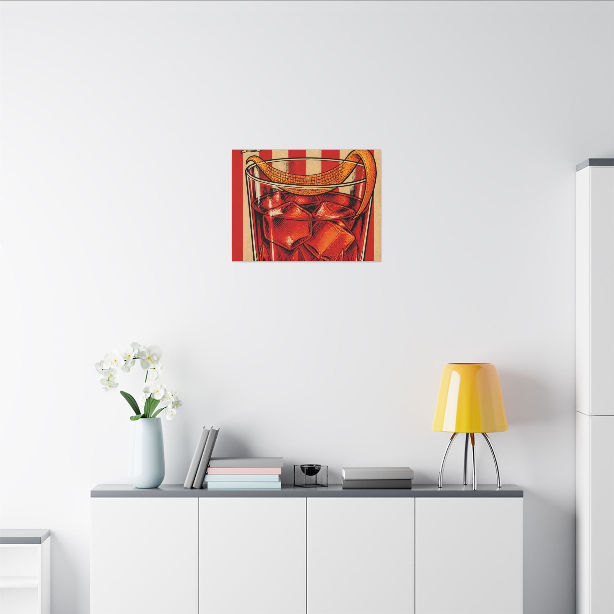 Negroni Trapeze Act Wall Art Canvas 16×20 Pop Art Living Room Decor Maximalist Print