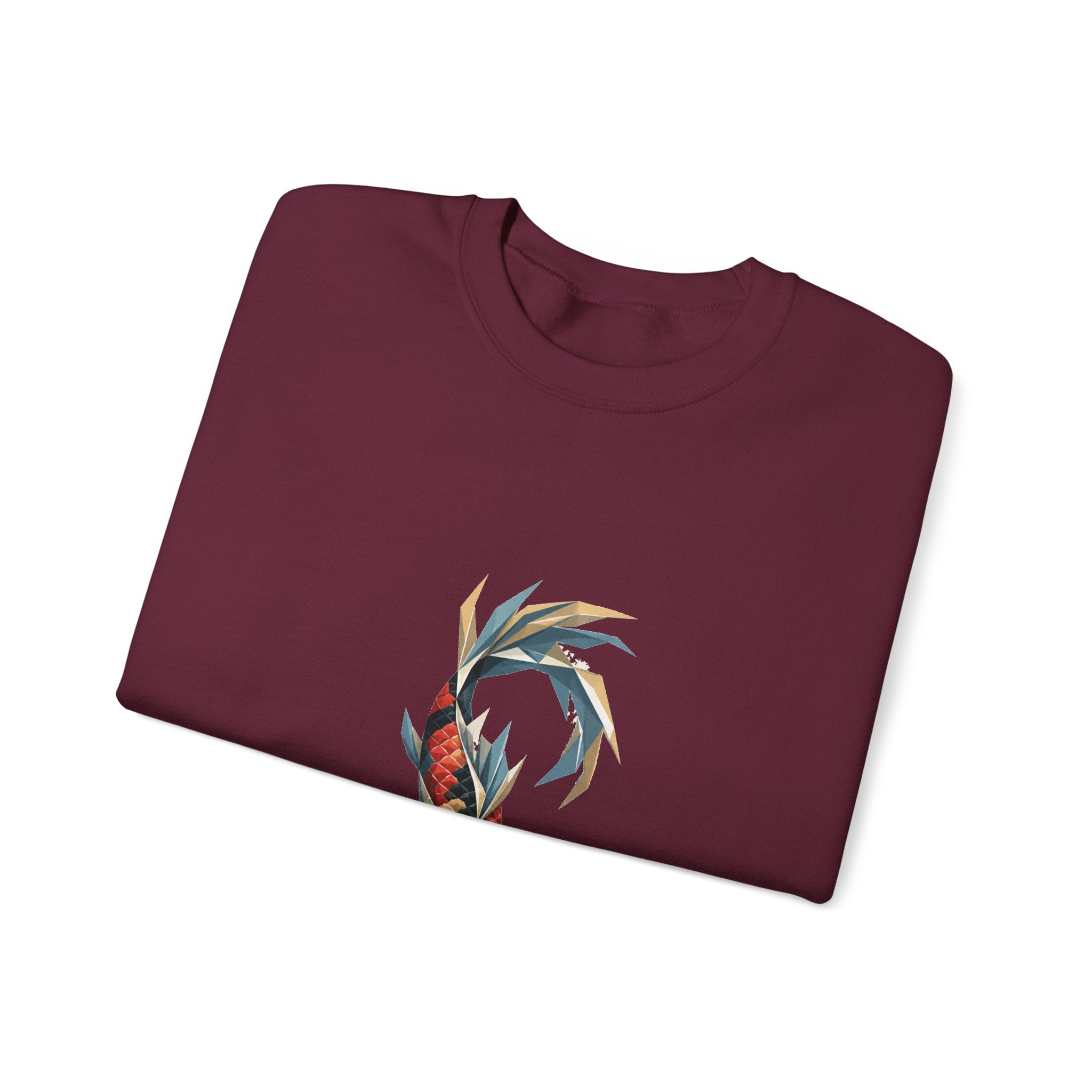 Matching Couple Sweatshirt - Koi Fish Yin Yang Matching Couple Crewneck Sweatshirt Geometric Art His Hers Couple Gift - Design B
