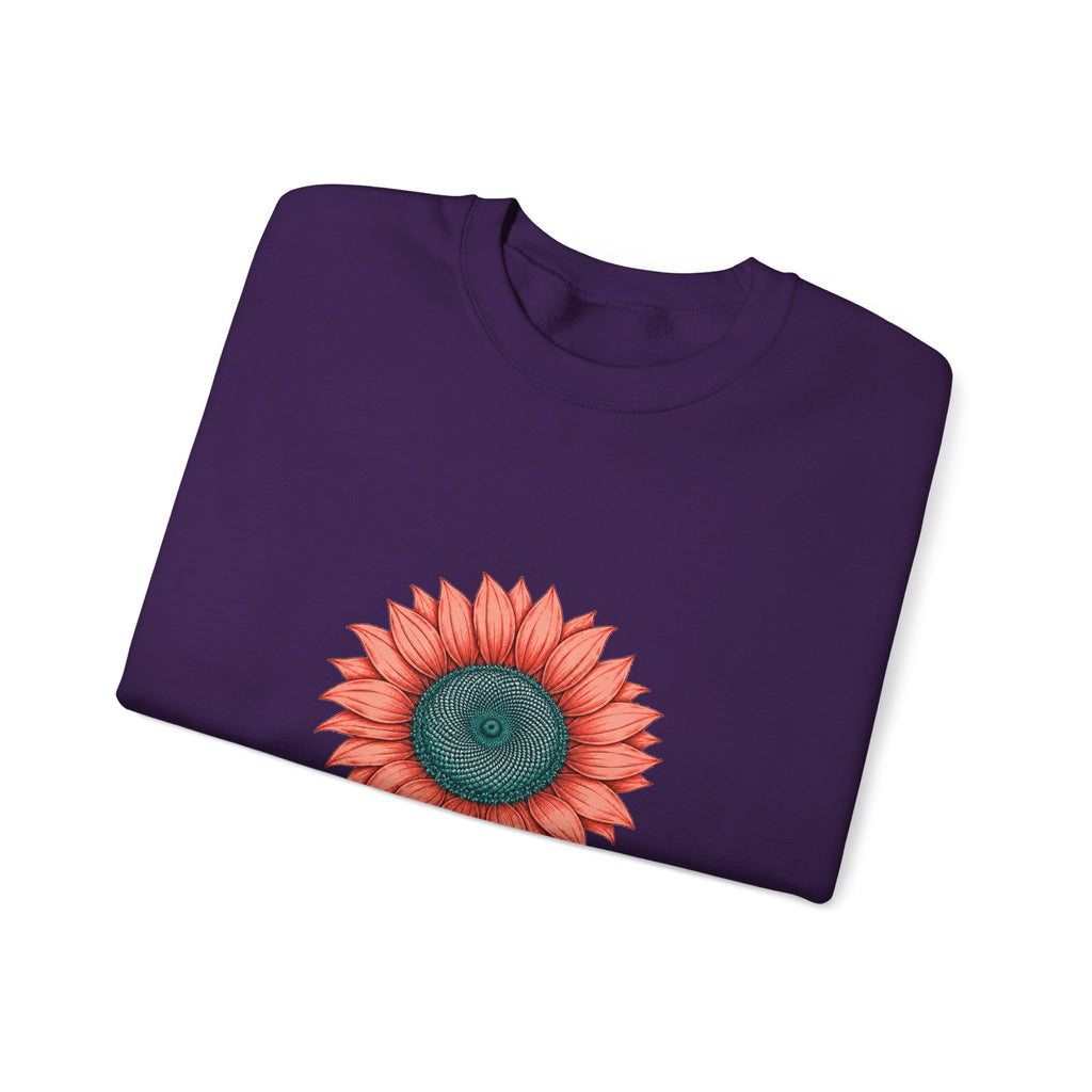 Matching Couple Sweatshirt - Sunflower & Moonflower Matching Couple Crewneck Sweatshirt Hand-Drawn Art His Hers Best Friend Gift - Design A