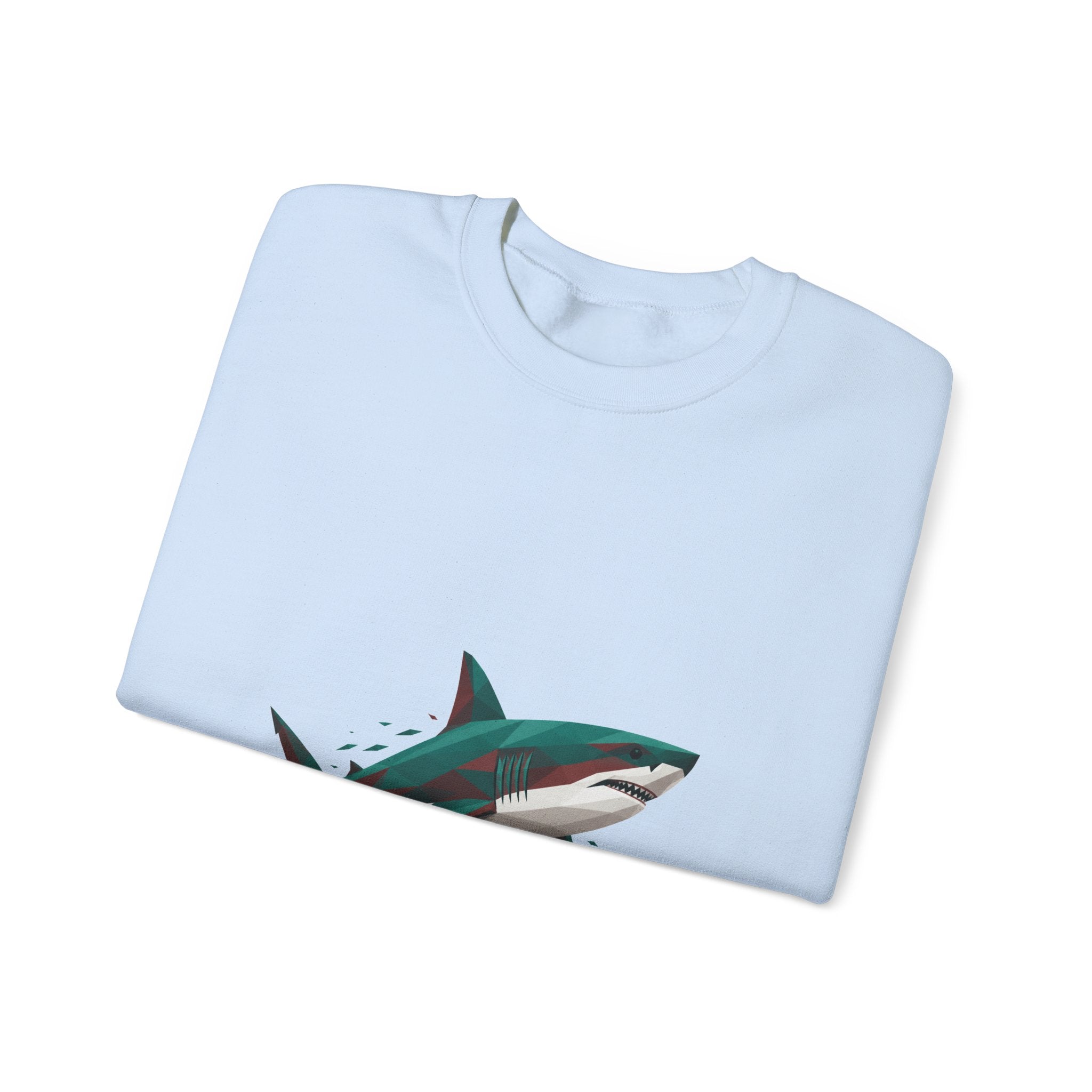 Matching Couple Sweatshirt - Shark & Dolphin Matching Couple Comfort Colors Crew Geometric Art His Hers Love Gift - Design A