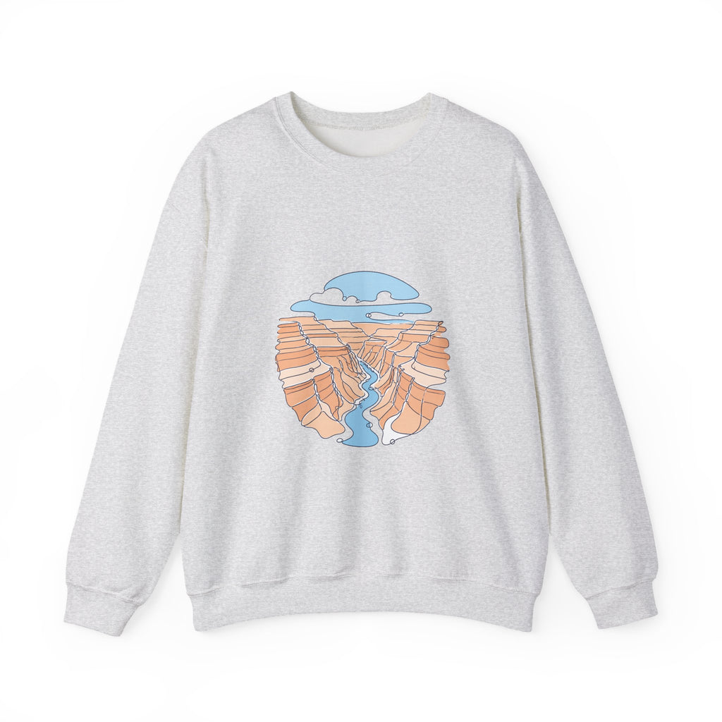 Matching Couple Sweatshirt - Lavender Fields & Canyon Matching Couple Comfort Colors Crew Minimalist Art His Hers Christmas Gift - Design B