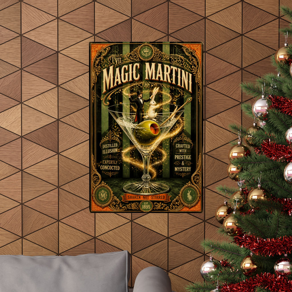 Martini Magician Wall Art Poster 24×36 Baroque Studio Decor Maximalist Print