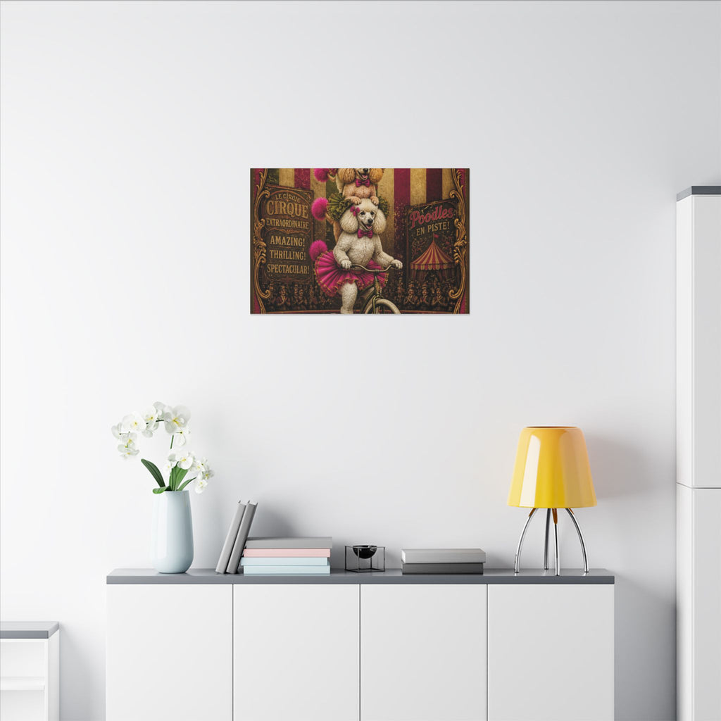 Poodle Stack Bicycle Wall Art Canvas 24×36 Baroque Studio Decor Maximalist Print