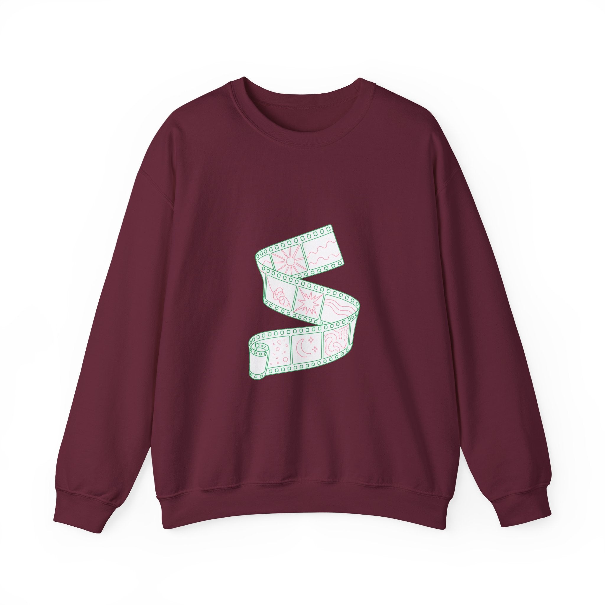 Matching Couple Sweatshirt - Camera & Film Matching Couple Crewneck Sweatshirt Minimalist Art His Hers Valentine Gift - Design B
