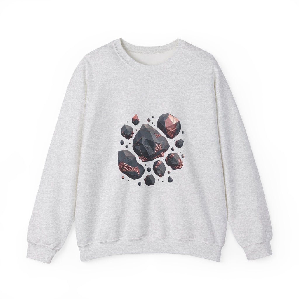 Matching Couple Sweatshirt - Comet & Asteroid Matching Couple Premium Fleece Sweatshirt Geometric Art His Hers Love Gift - Design B