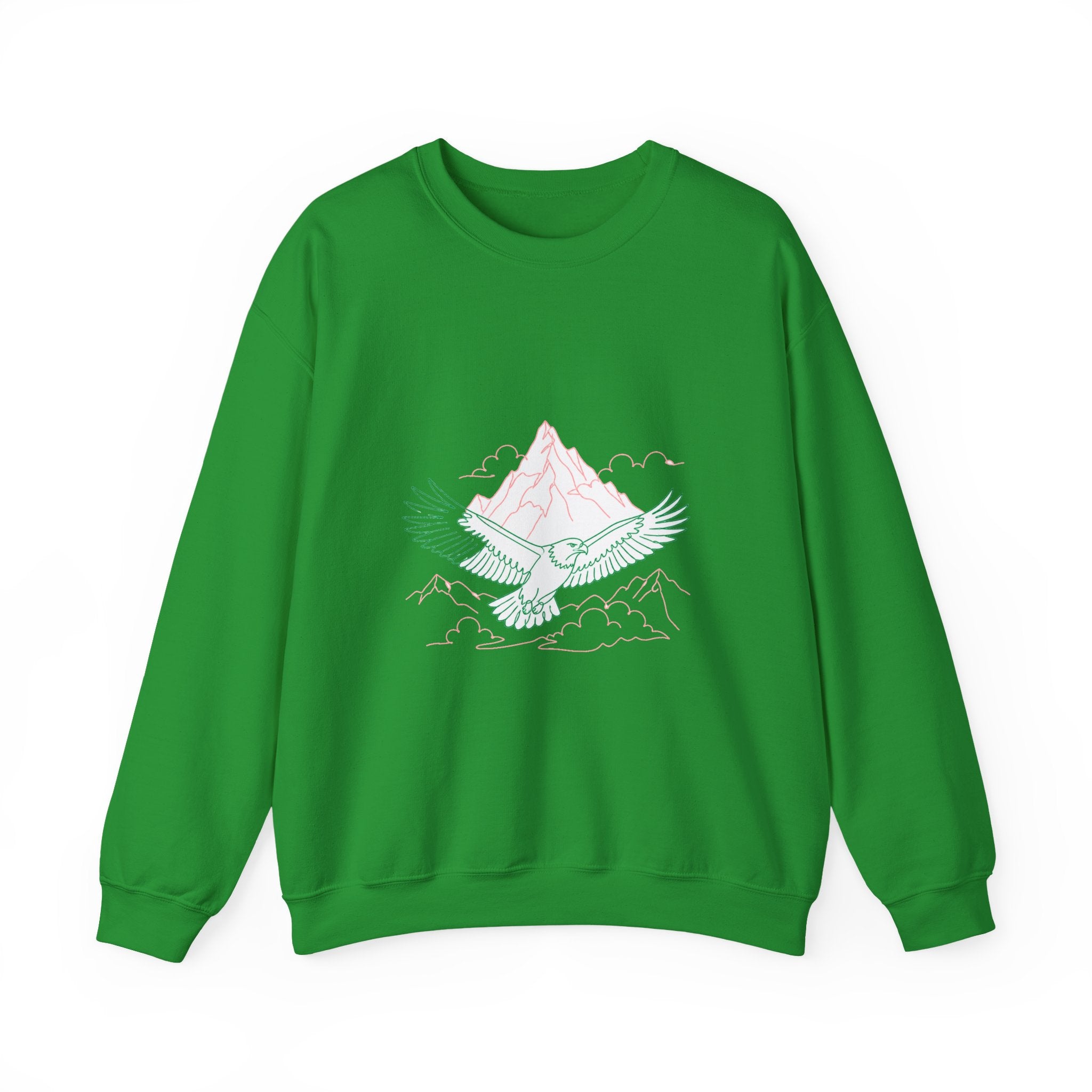 Matching Couple Sweatshirt - Eagle & Whale Matching Couple Comfort Colors Crew Minimalist Art His Hers Christmas Gift - Design A