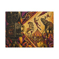 Film Camera Projector Show Wall Art Canvas 24×36 Psychedelic Dining Room Decor Maximalist Print