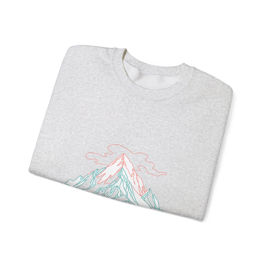 Matching Couple Sweatshirt - Mountain & Ocean Matching Couple Comfort Colors Crew Minimalist Art His Hers Christmas Gift - Design A