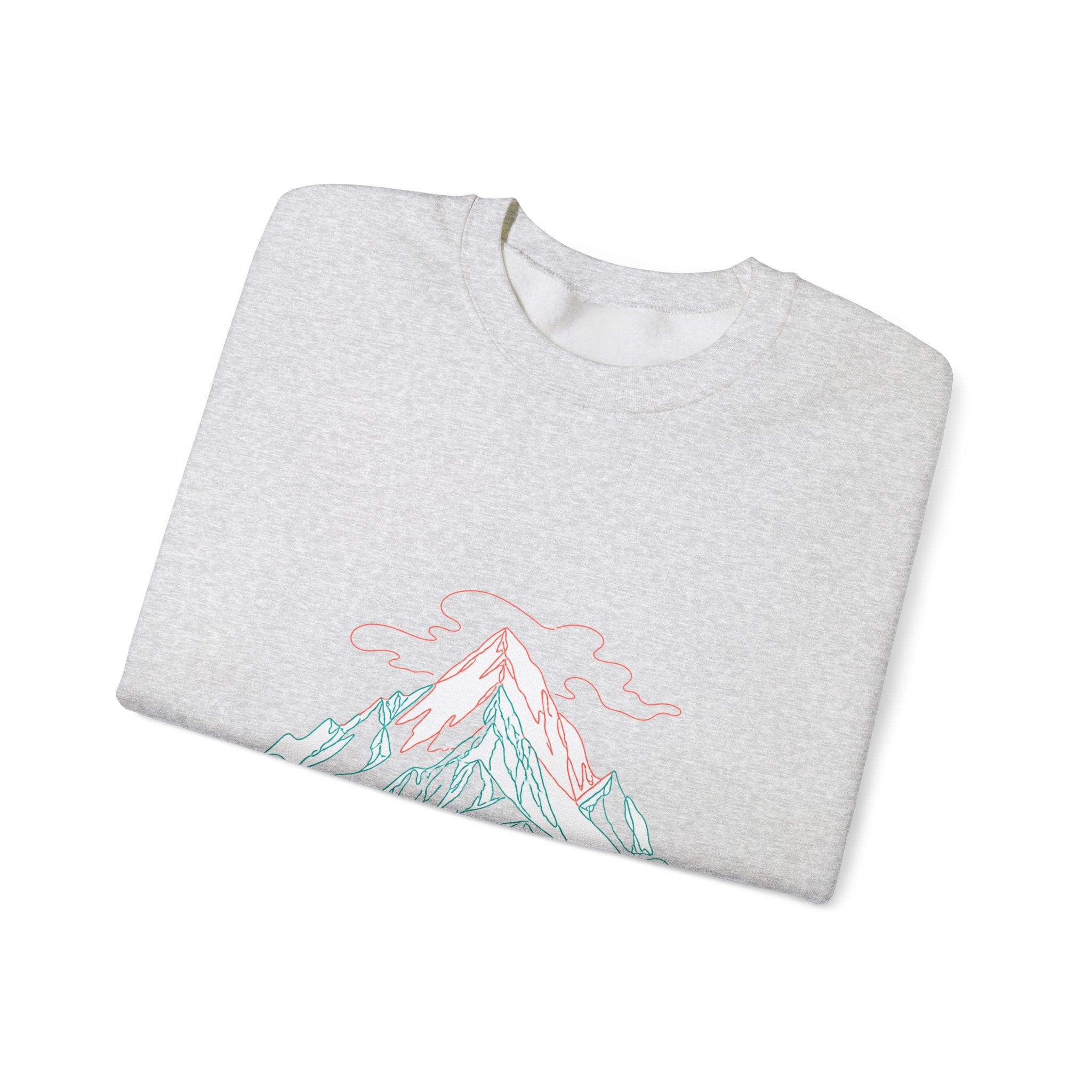 Matching Couple Sweatshirt - Mountain & Ocean Matching Couple Comfort Colors Crew Minimalist Art His Hers Christmas Gift - Design A