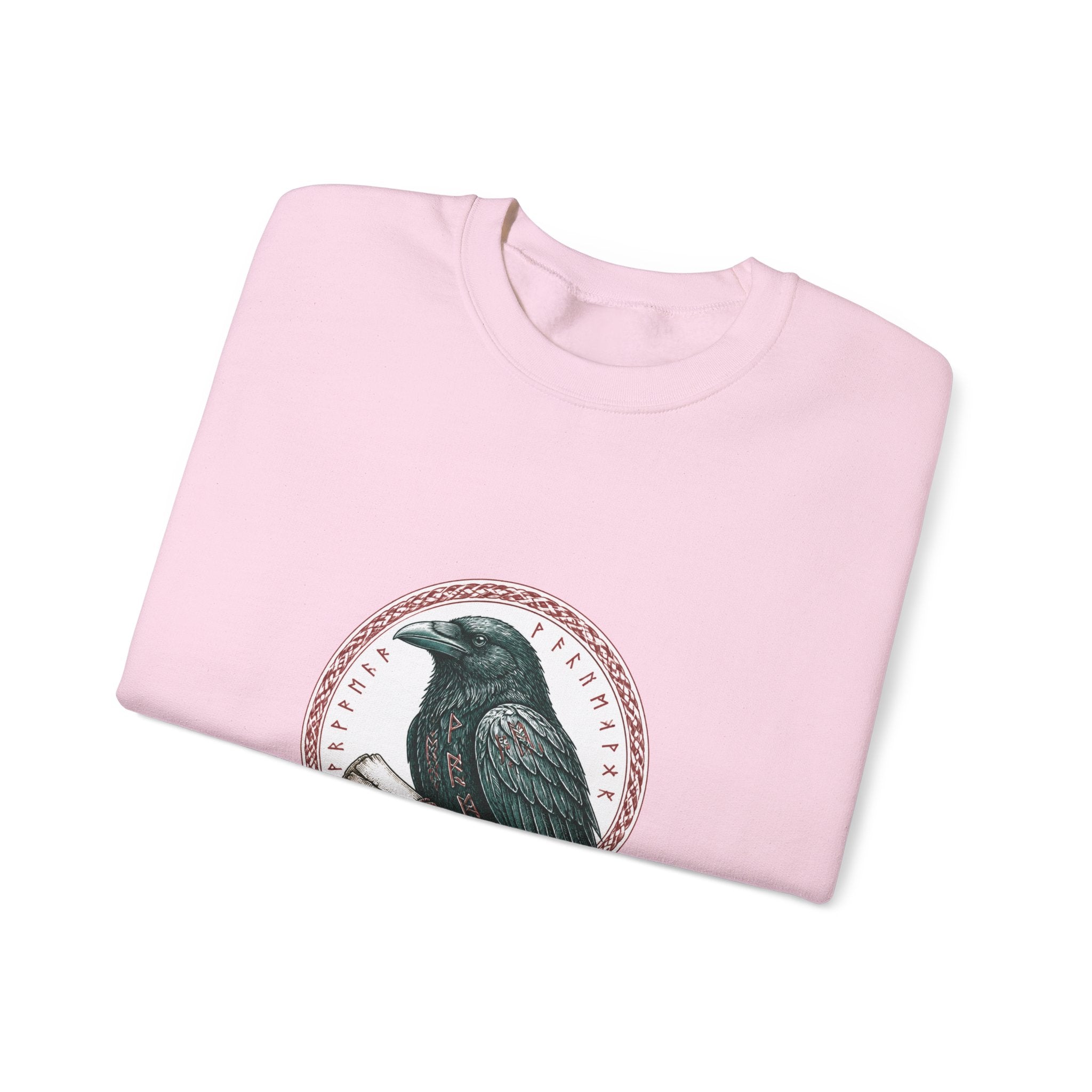 Matching Couple Sweatshirt - Huginn & Muninn Matching Couple Premium Fleece Sweatshirt Hand-Drawn Art His Hers Anniversary Gift - Design B