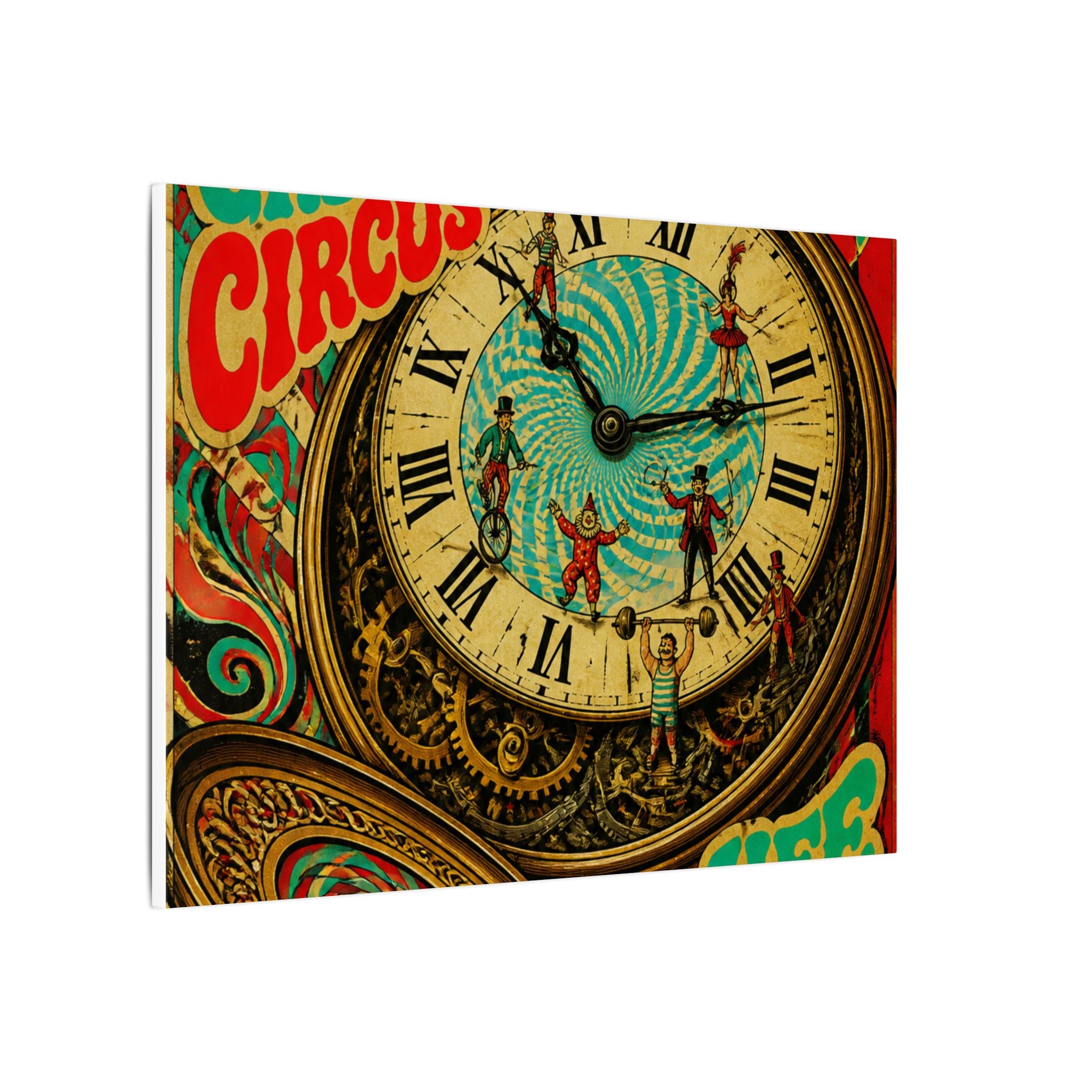 Pocket Watch Performers Wall Art Canvas 24×36 Psychedelic Dining Room Decor Maximalist Print