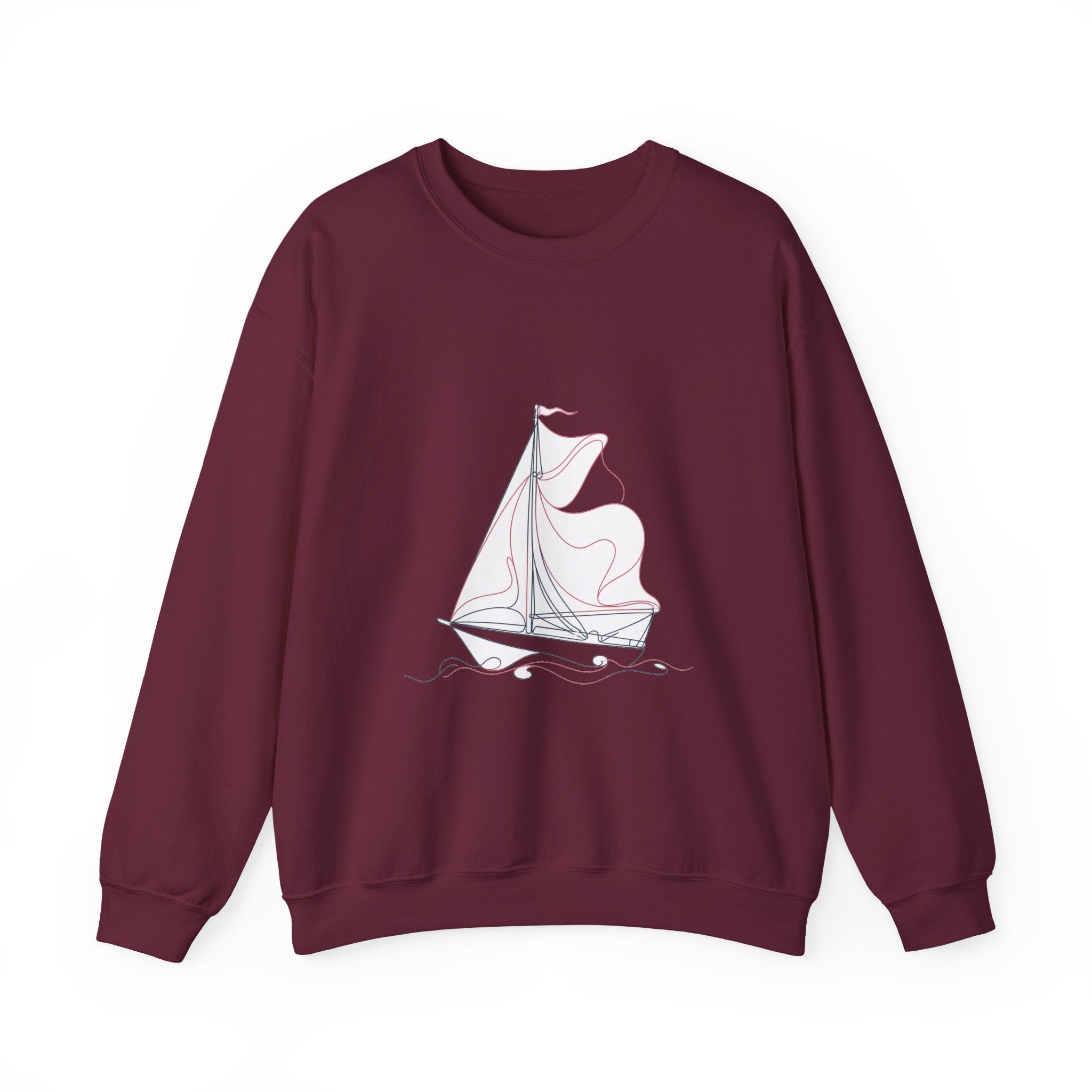Matching Couple Sweatshirt - Anchor & Sail Matching Couple Premium Fleece Sweatshirt Minimalist Art His Hers Christmas Gift - Design B