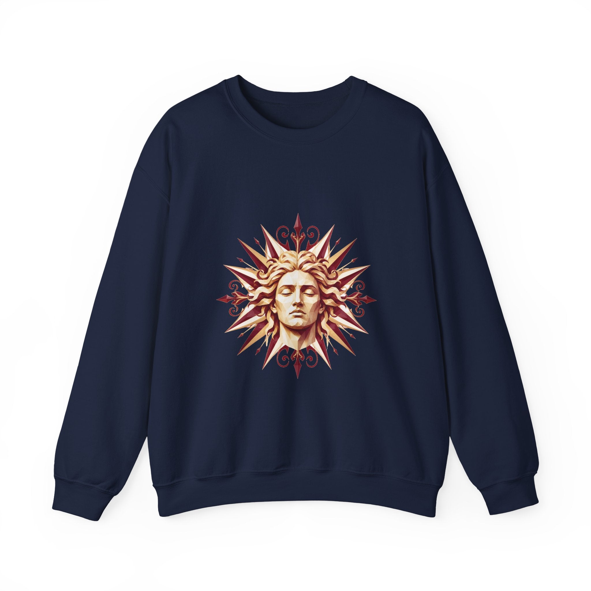 Matching Couple Sweatshirt - Helios & Selene Matching Couple Comfort Colors Crew Geometric Art His Hers Love Gift - Design A