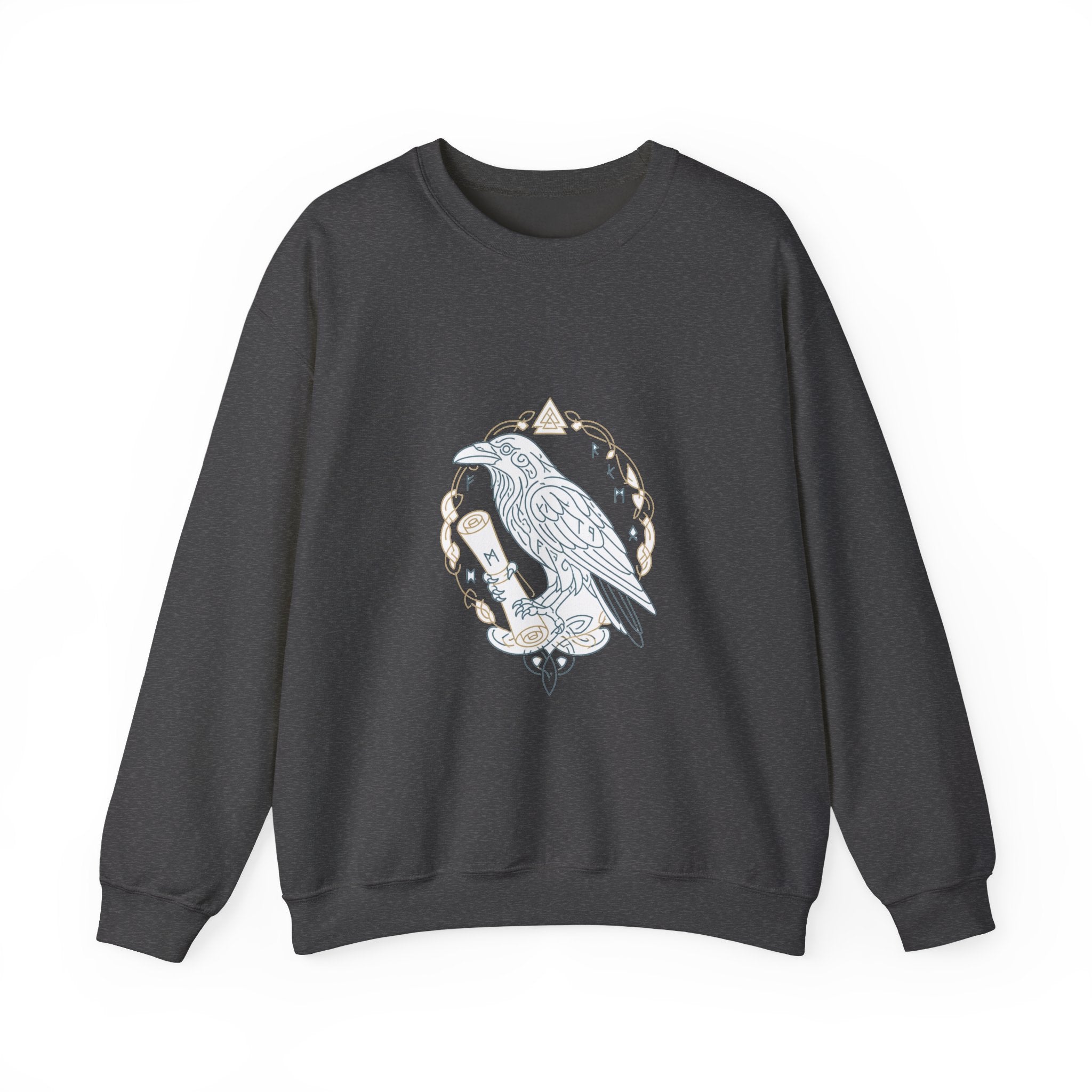 Matching Couple Sweatshirt - Huginn & Muninn Matching Couple Comfort Colors Crew Minimalist Art His Hers Christmas Gift - Design B