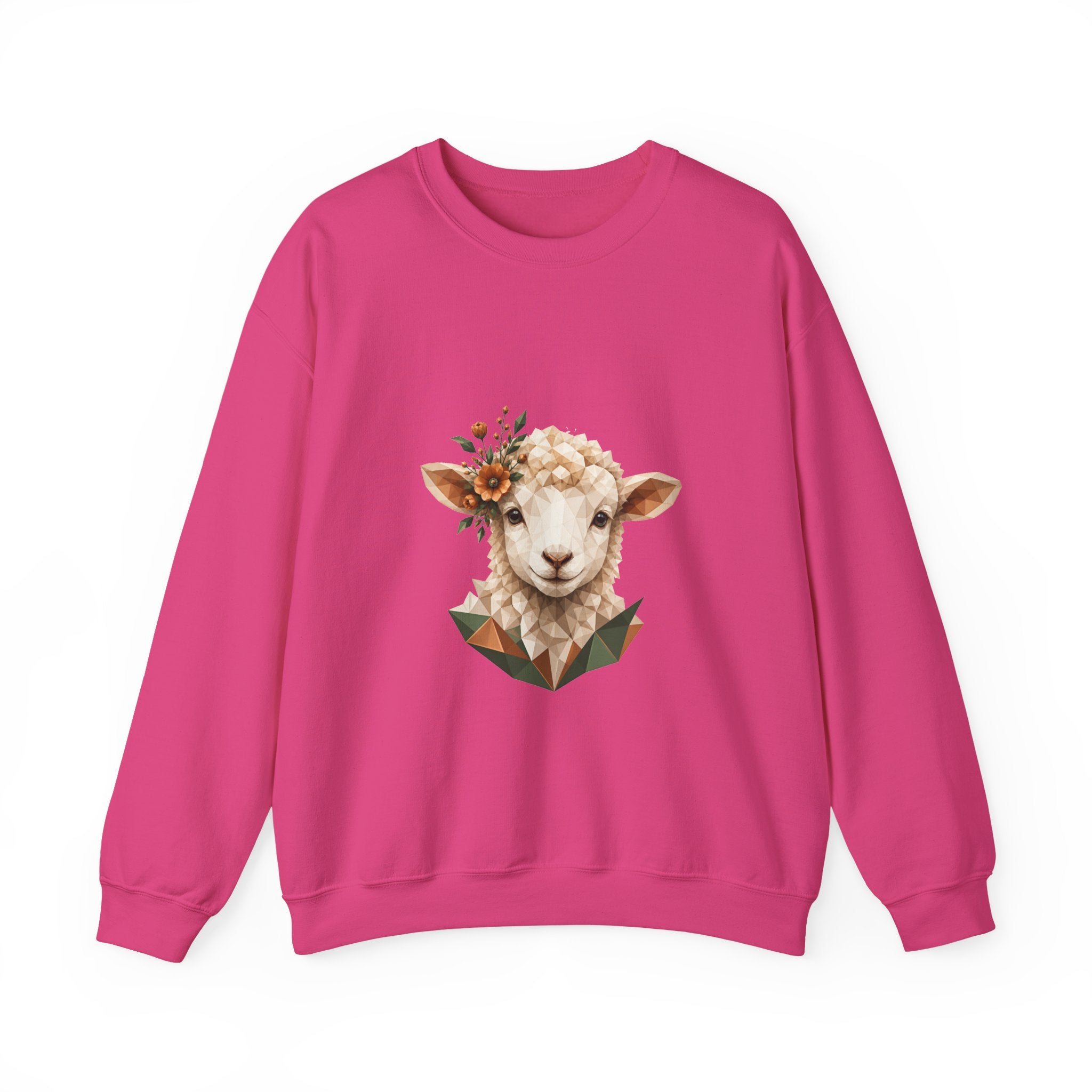 Matching Couple Sweatshirt - Lion & Lamb Matching Couple Comfort Colors Crew Geometric Art His Hers Love Gift - Design B