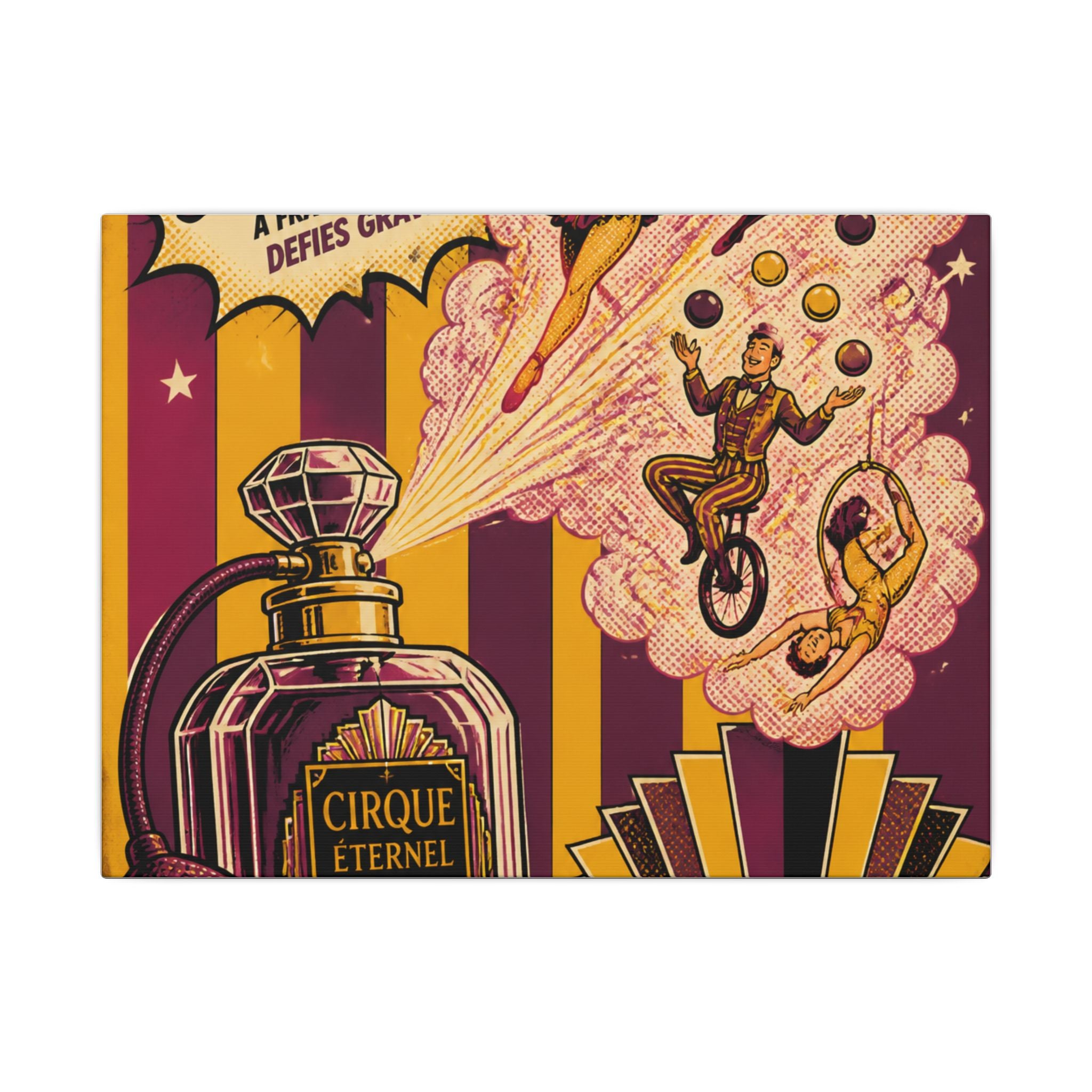 Perfume Bottle Fountain Wall Art Canvas 24×36 Pop Art Restaurant Decor Maximalist Print