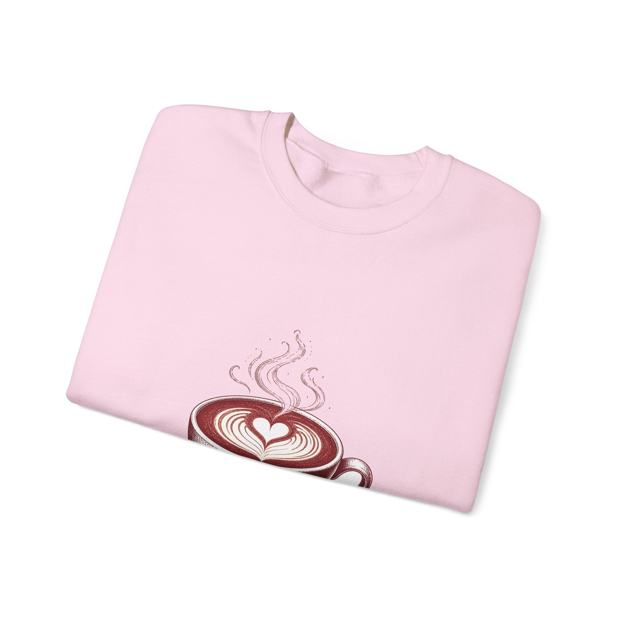Matching Couple Sweatshirt - Coffee & Tea Matching Couple Comfort Colors Crew Hand-Drawn Art His Hers Anniversary Gift - Design A