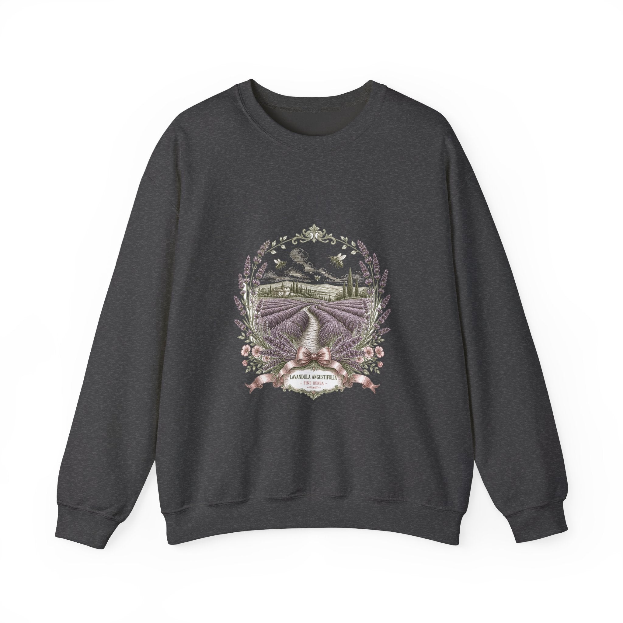 Matching Couple Sweatshirt - Lavender Fields & Canyon Matching Couple Comfort Colors Crew Vintage Art His Hers Honeymoon Gift - Design A