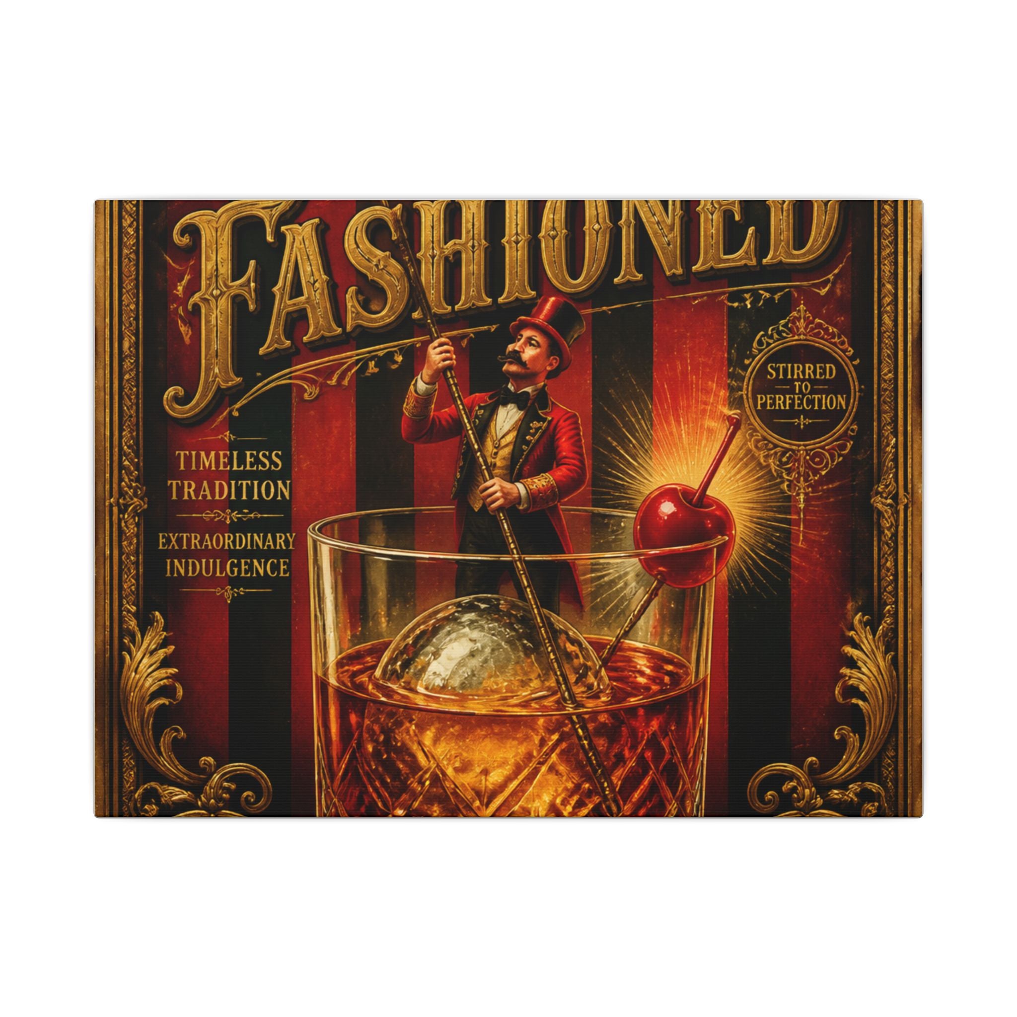 Old Fashioned Ringmaster Wall Art Canvas 16×20 Baroque Home Office Decor Maximalist Print