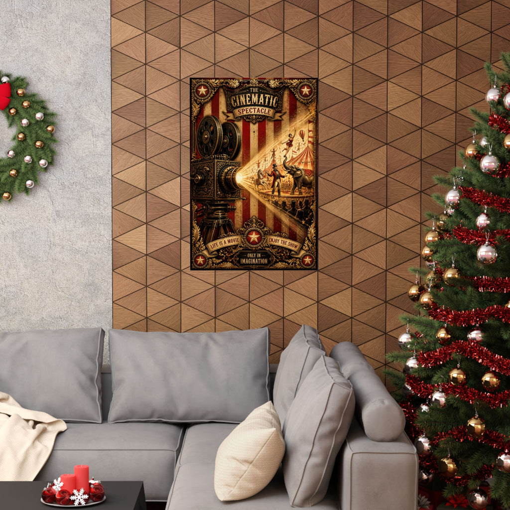Film Camera Projector Show Wall Art Poster 24×36 Baroque Studio Decor Maximalist Print
