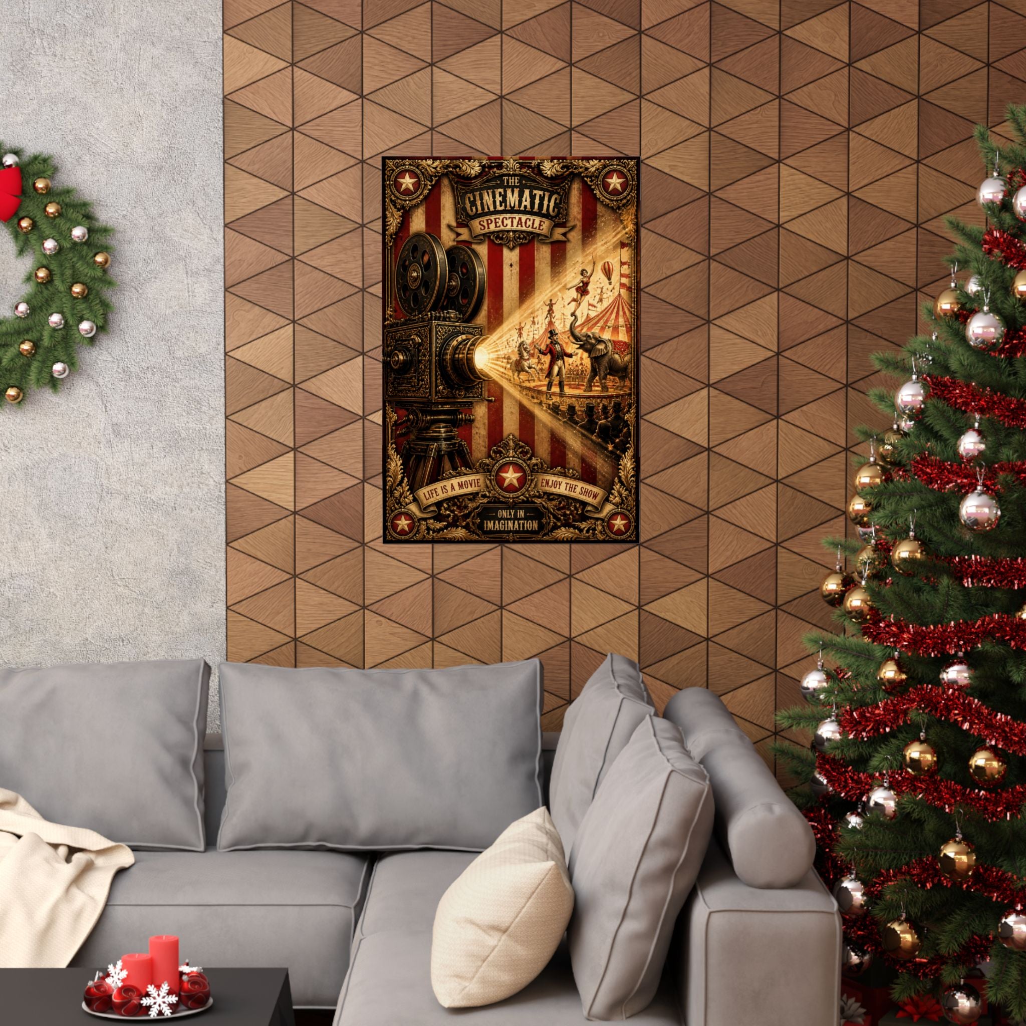 Film Camera Projector Show Wall Art Poster 24×36 Baroque Studio Decor Maximalist Print