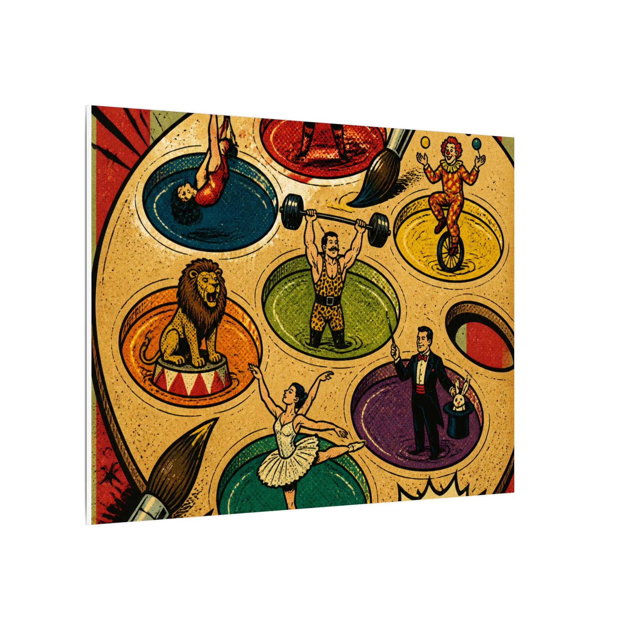 Paint Palette Stage Wall Art Canvas 16×20 Pop Art Living Room Decor Maximalist Print