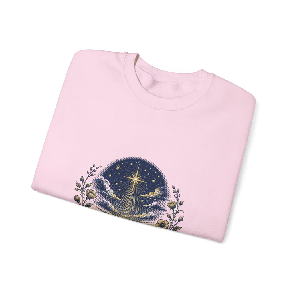 Matching Couple Sweatshirt - Evening & Morning Star Matching Couple Crewneck Sweatshirt Vintage Art His Hers Wedding Gift - Design A